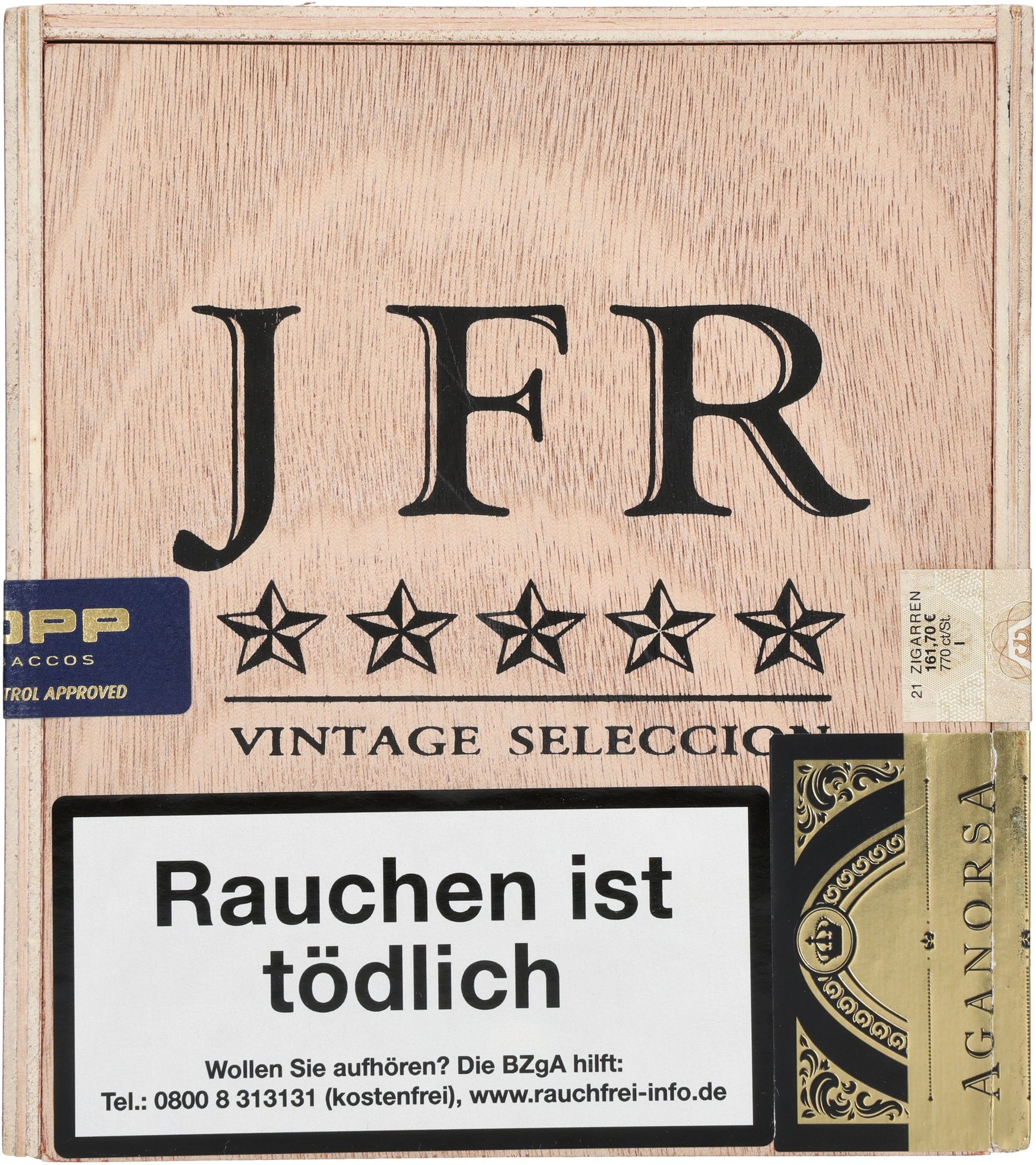 JFR Corojo Robusto box front