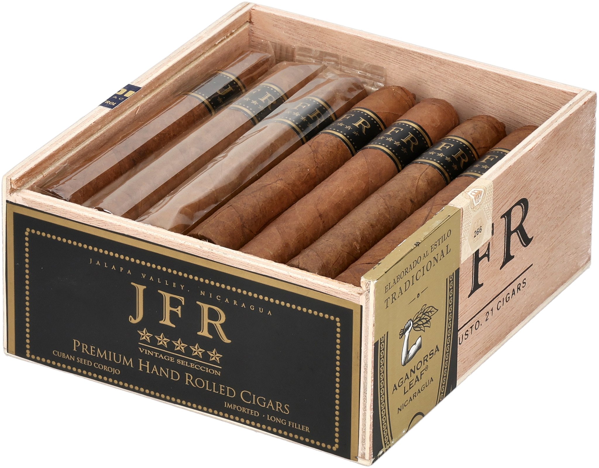 JFR Corojo Robusto box open