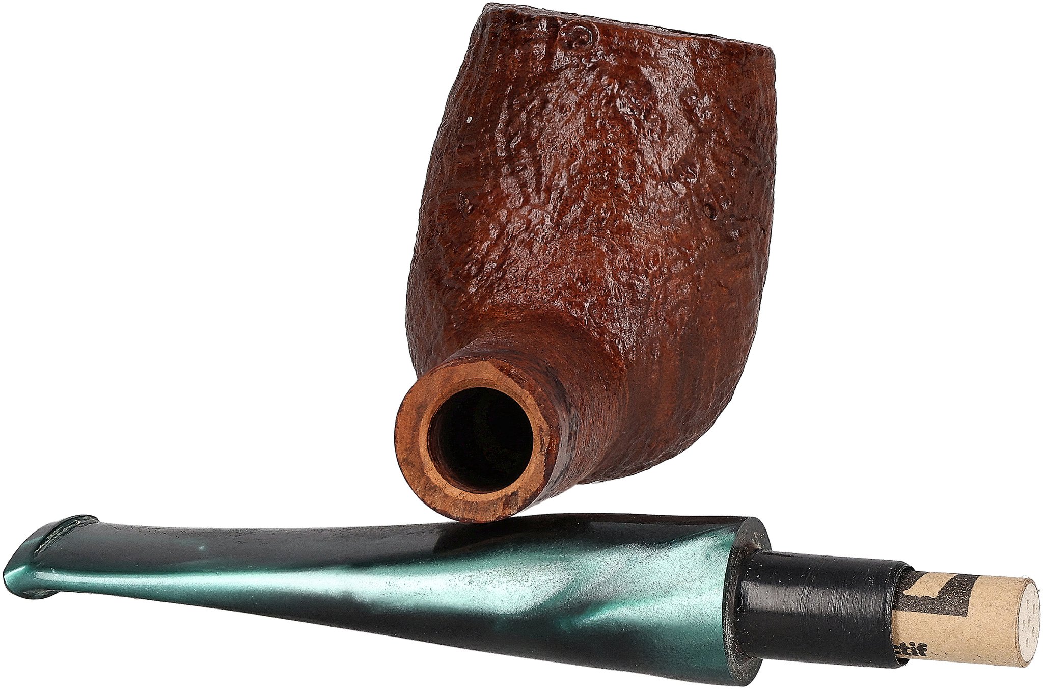 Courrieu Pfeifen Billiard Sandgestrahlt_offen