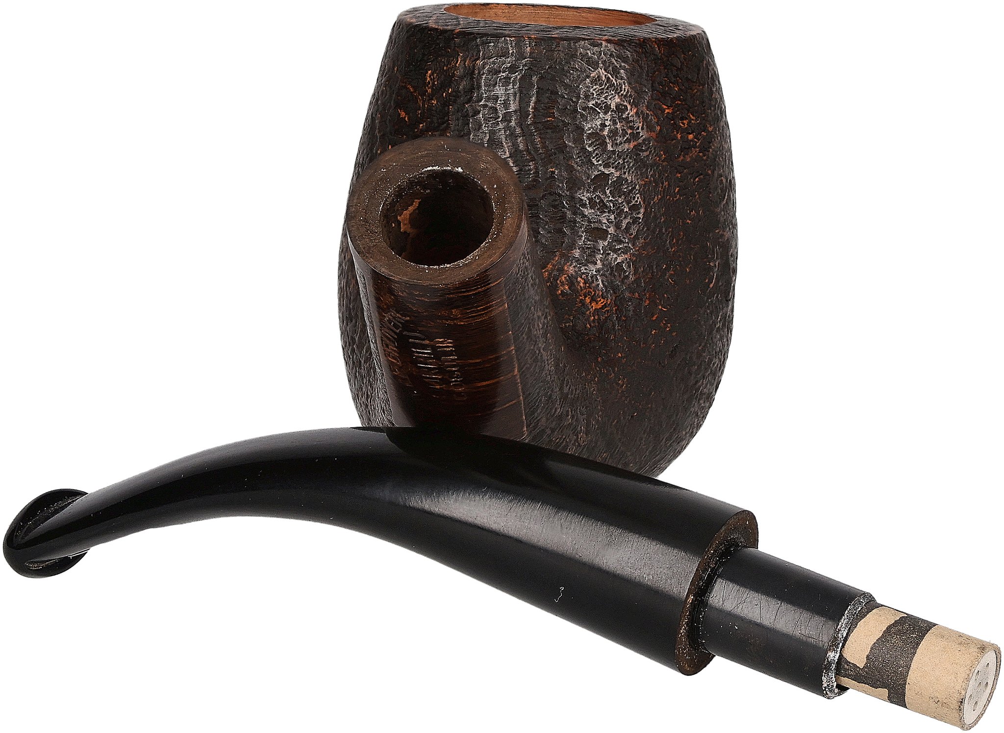 Courrieu Pfeifen Bent Apple Sandgestrahlt filter