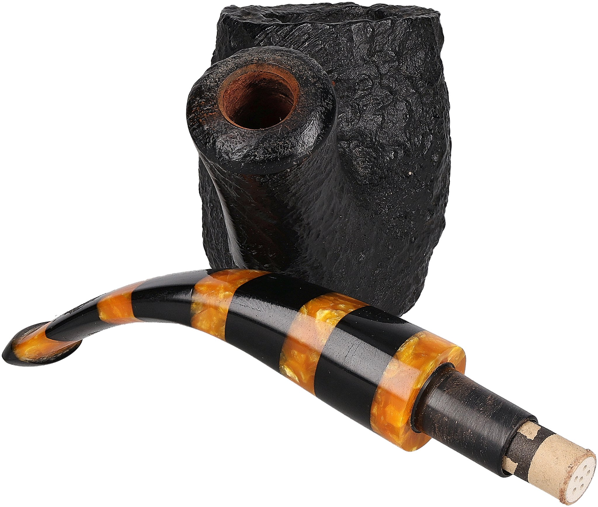 Courrieu Pfeifen Bent Billiard Sandgestrahlt filter