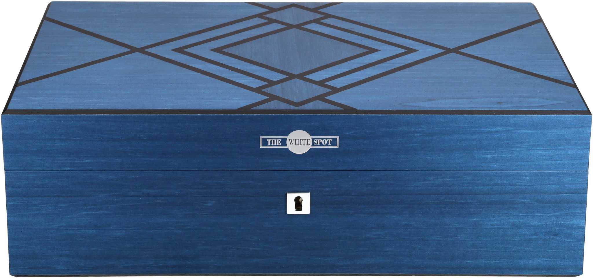 The White Spot Art Deco Blau 100er front