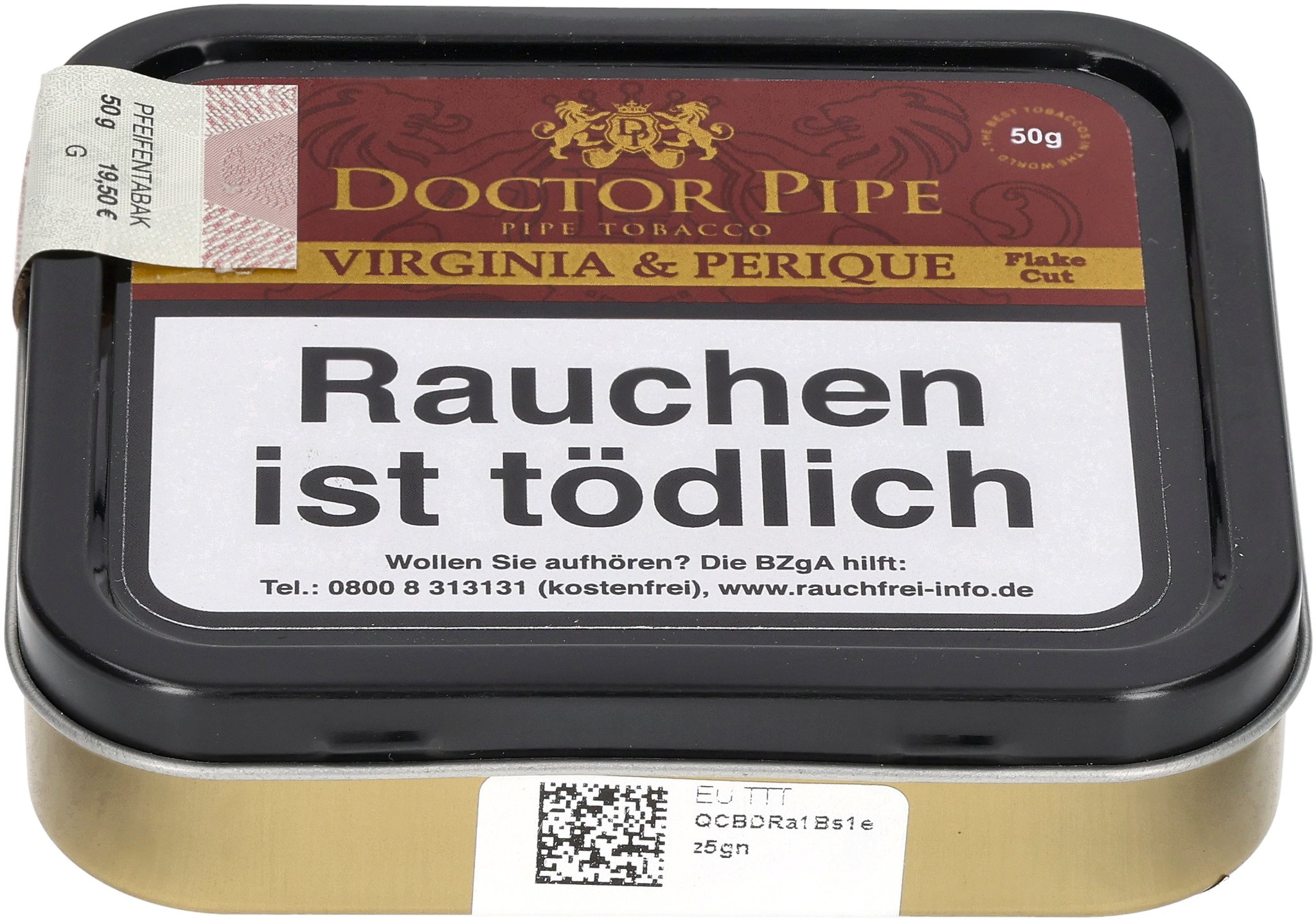 Doctor Pipe Flake Virginia & Perique Dose liegend