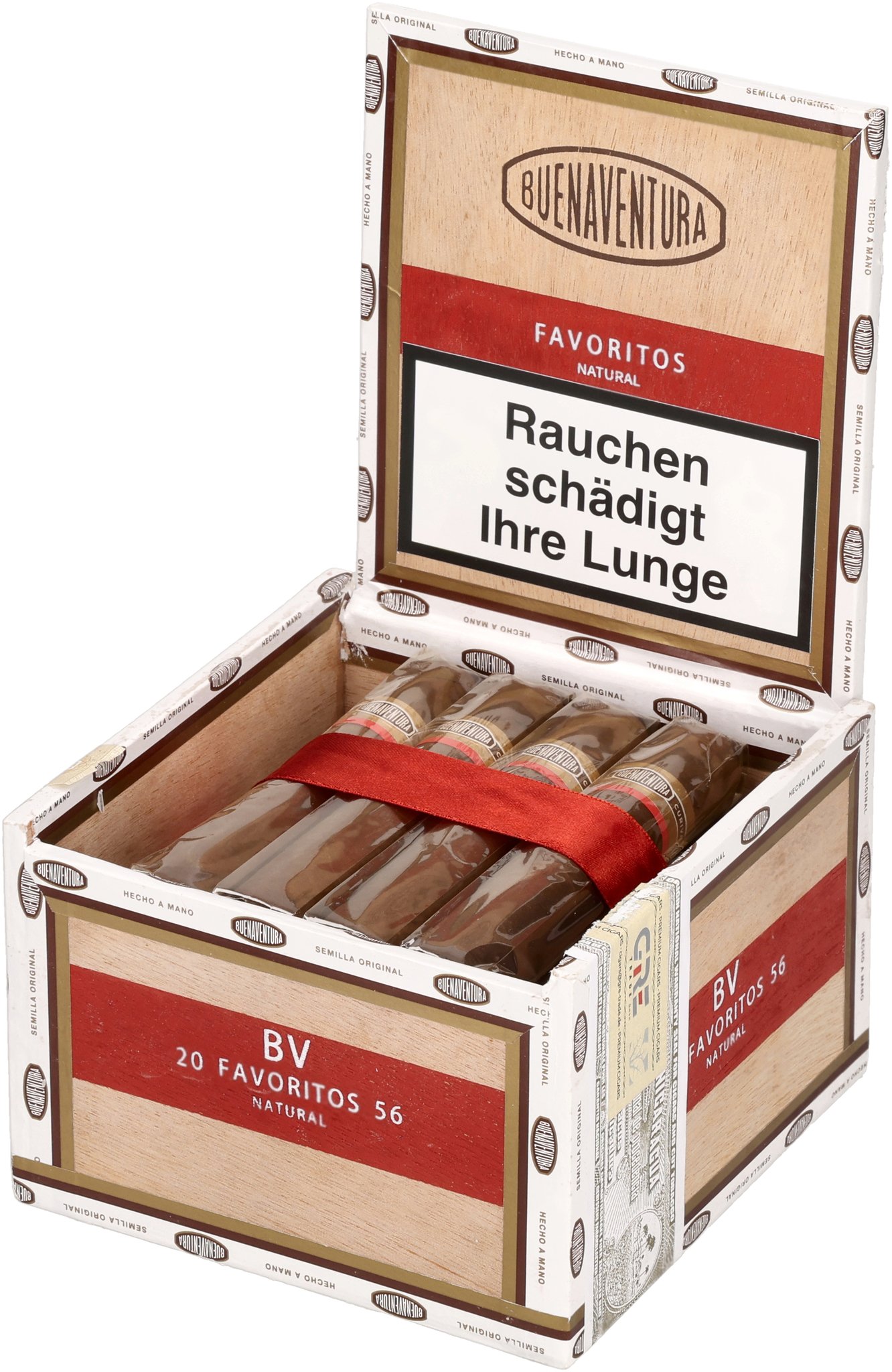 Buenaventura BV Favoritos Natural 56 Kiste gedreht offen