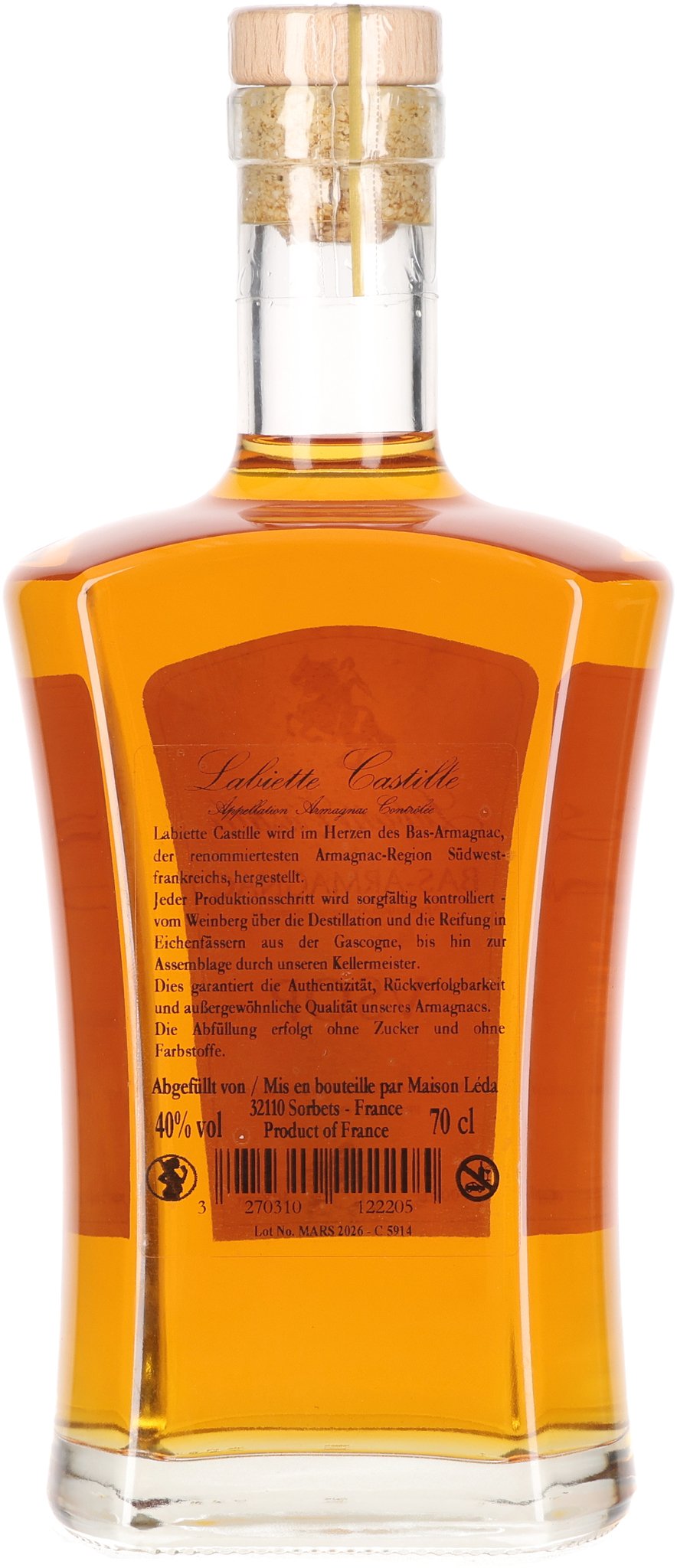 Labiette Castille Bas Armagnac VSOP back