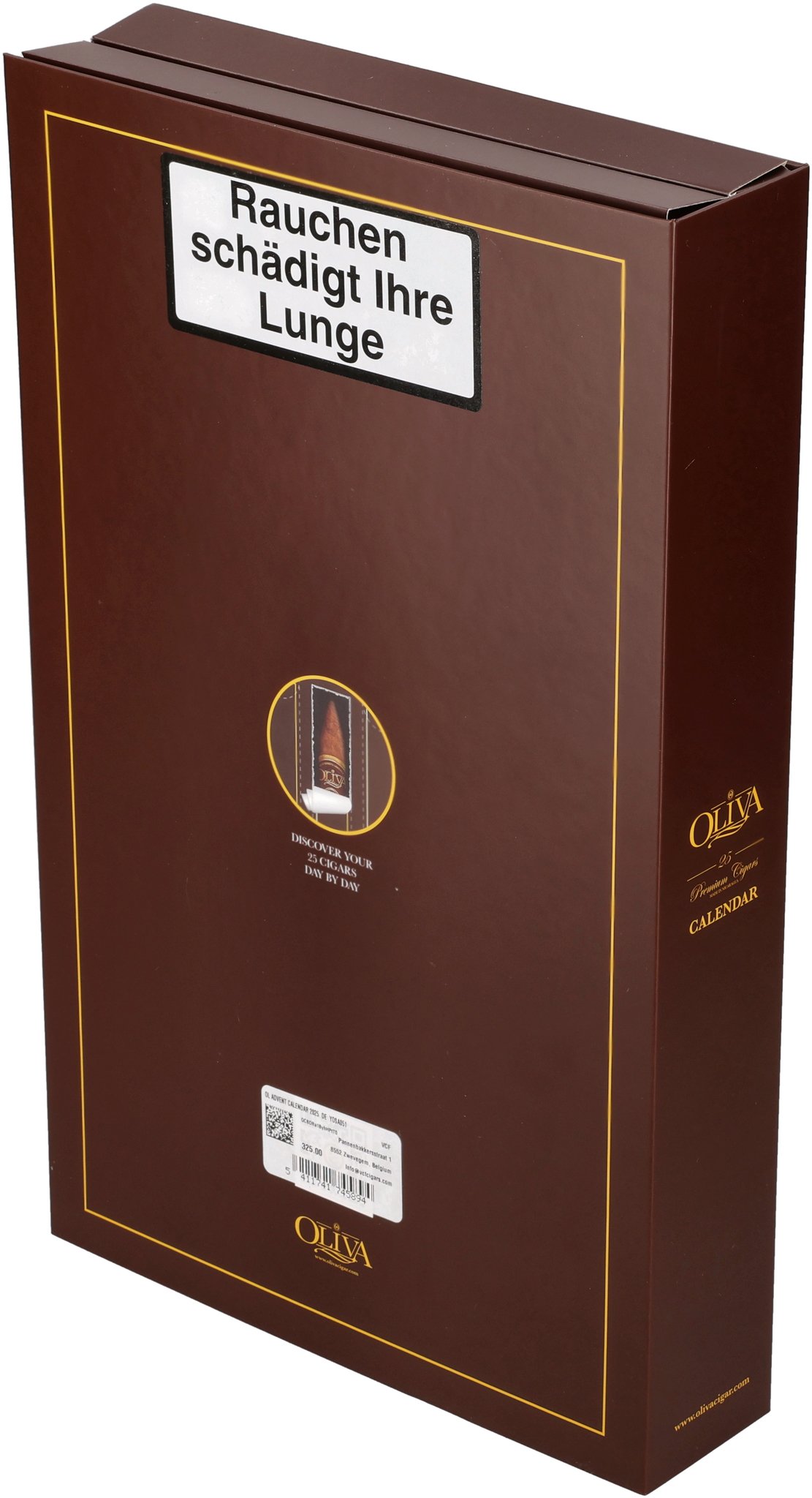 Oliva Adventskalender 2026 stehend Rückseite