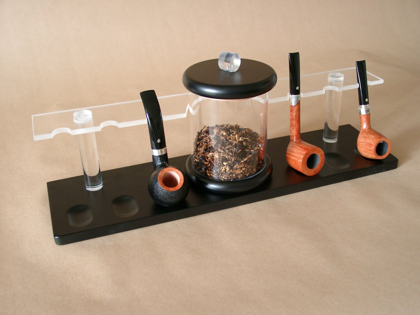 Guy Janot 6er Ständer mit Topf Buche  schwarz Plexiglas weiß 7125