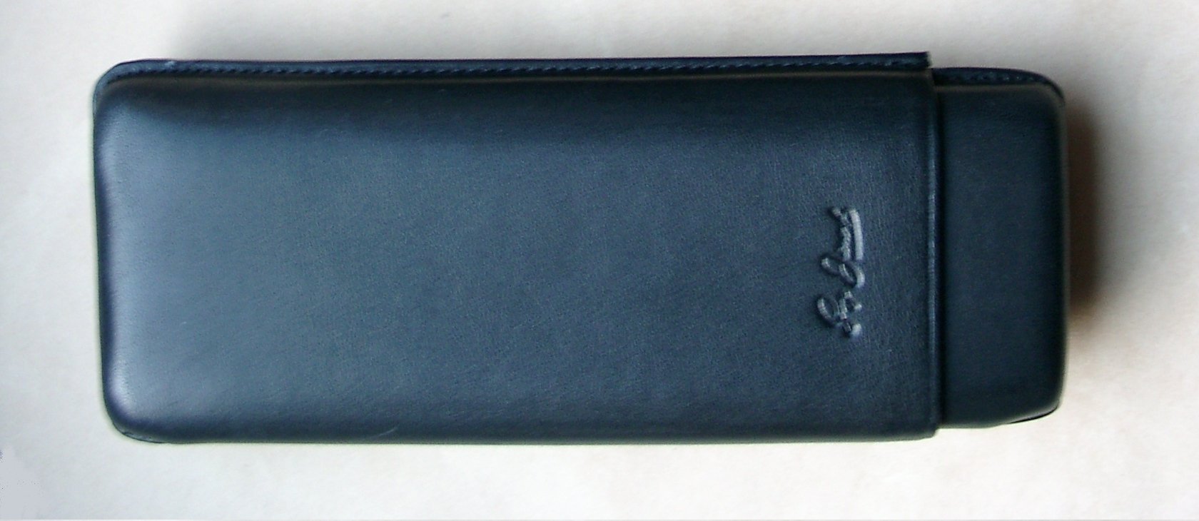 Guy Janot Cigarrenetui Domingo Schwarz 3er Churchill-Etui Schwarz 8057