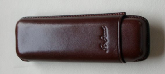 Guy Janot Cigarrenetui Domingo Braun  3er Corona-Etui 8074