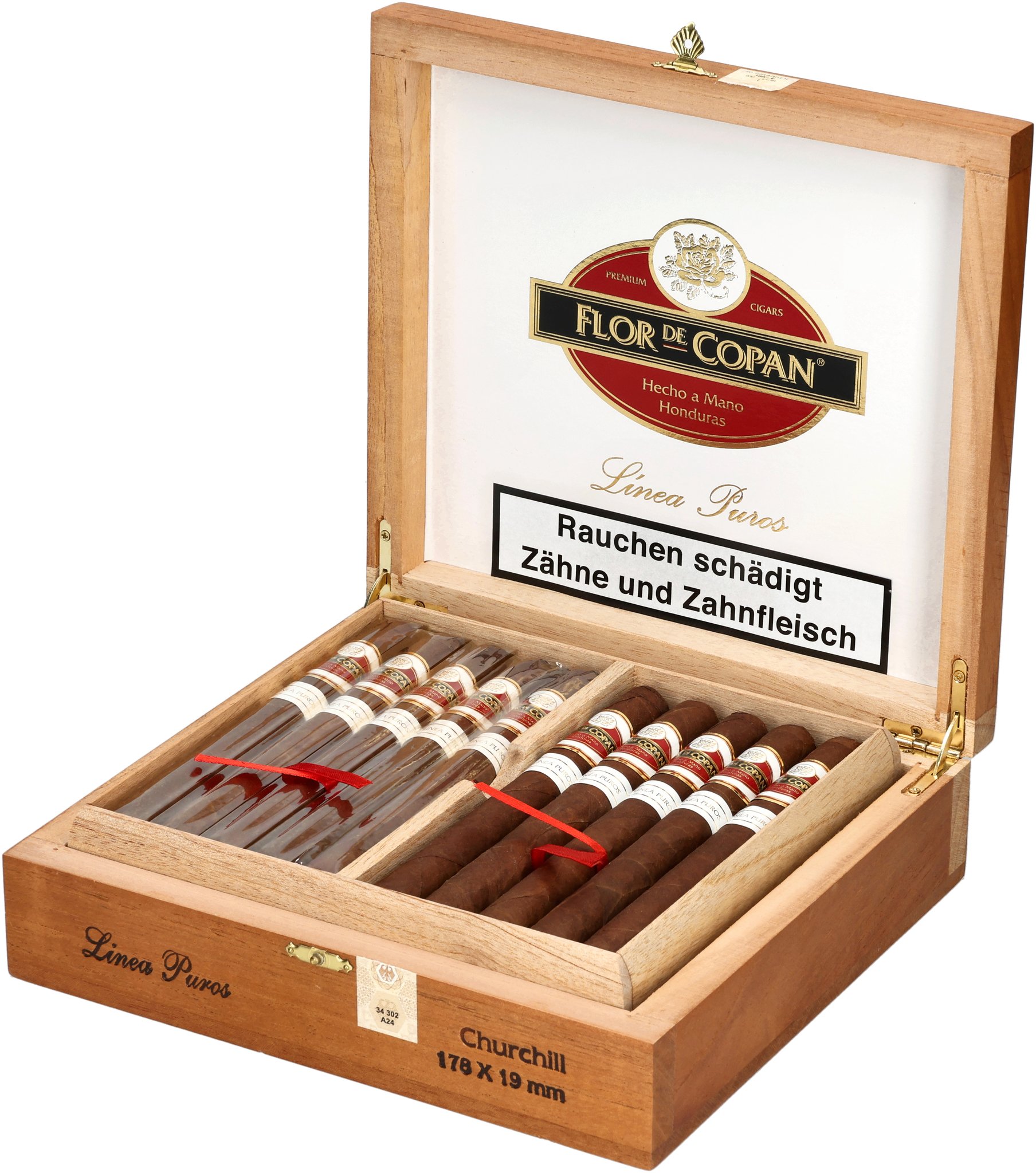 Flor de Copan Linea Puros Churchill_Kiste Offen