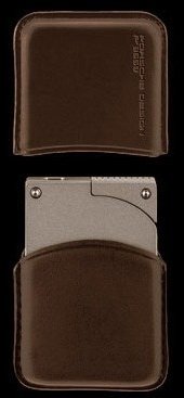 Porsche Design Leder Feuerzeug-Etuis braun für PD4
