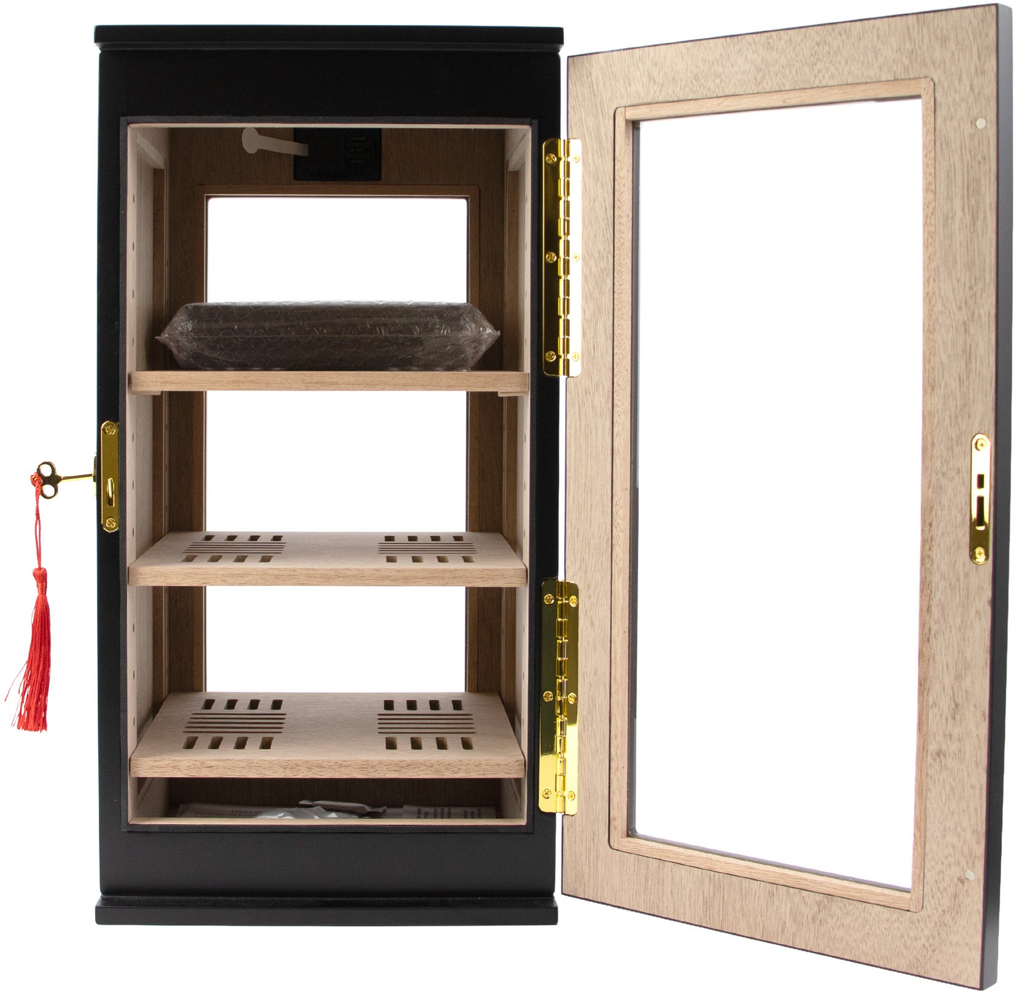 schwarz matt mit seitlichem Dekor open