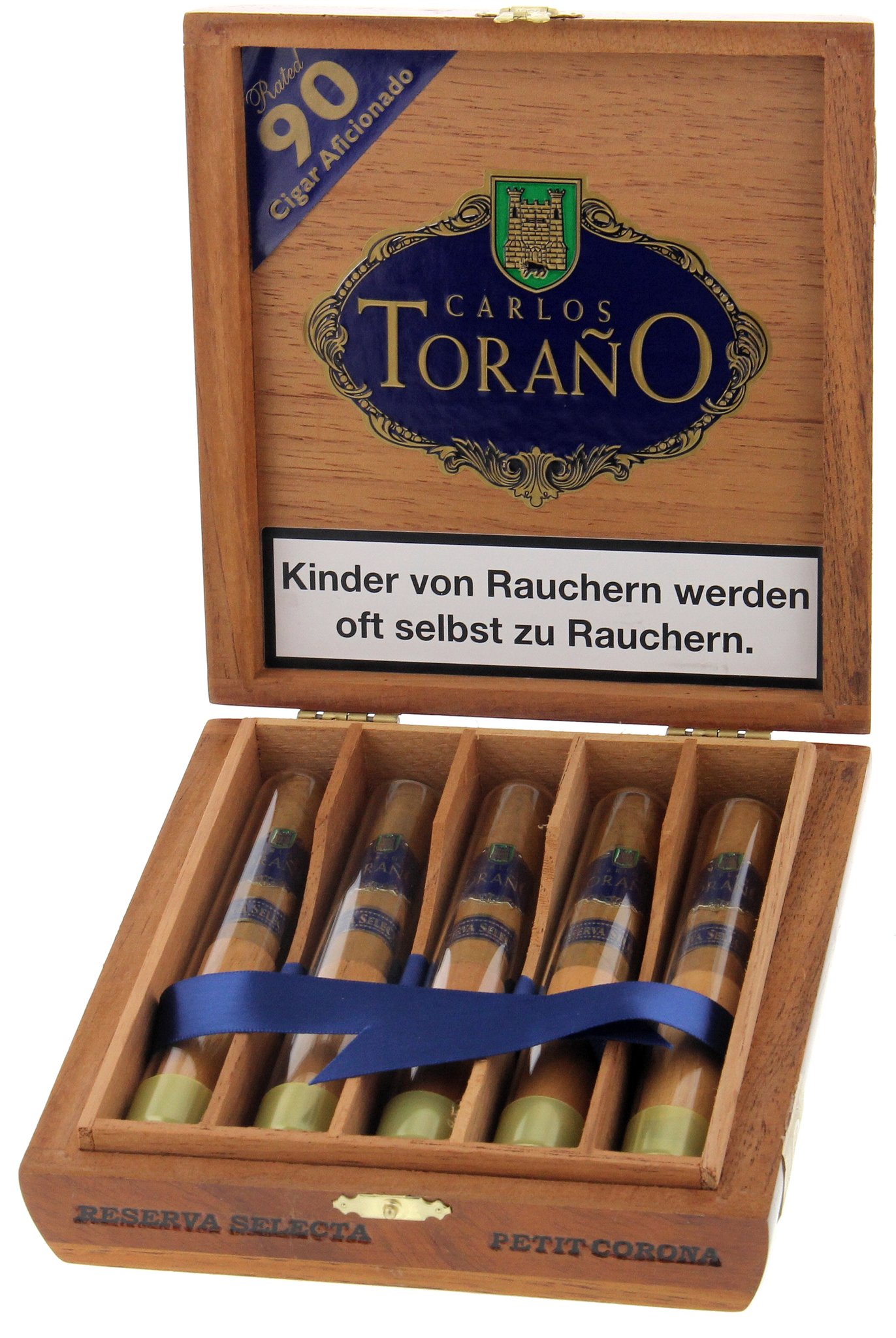 Carlos Torano Reserva Selecta Petit Corona (Glas-Tubos) Kiste offen