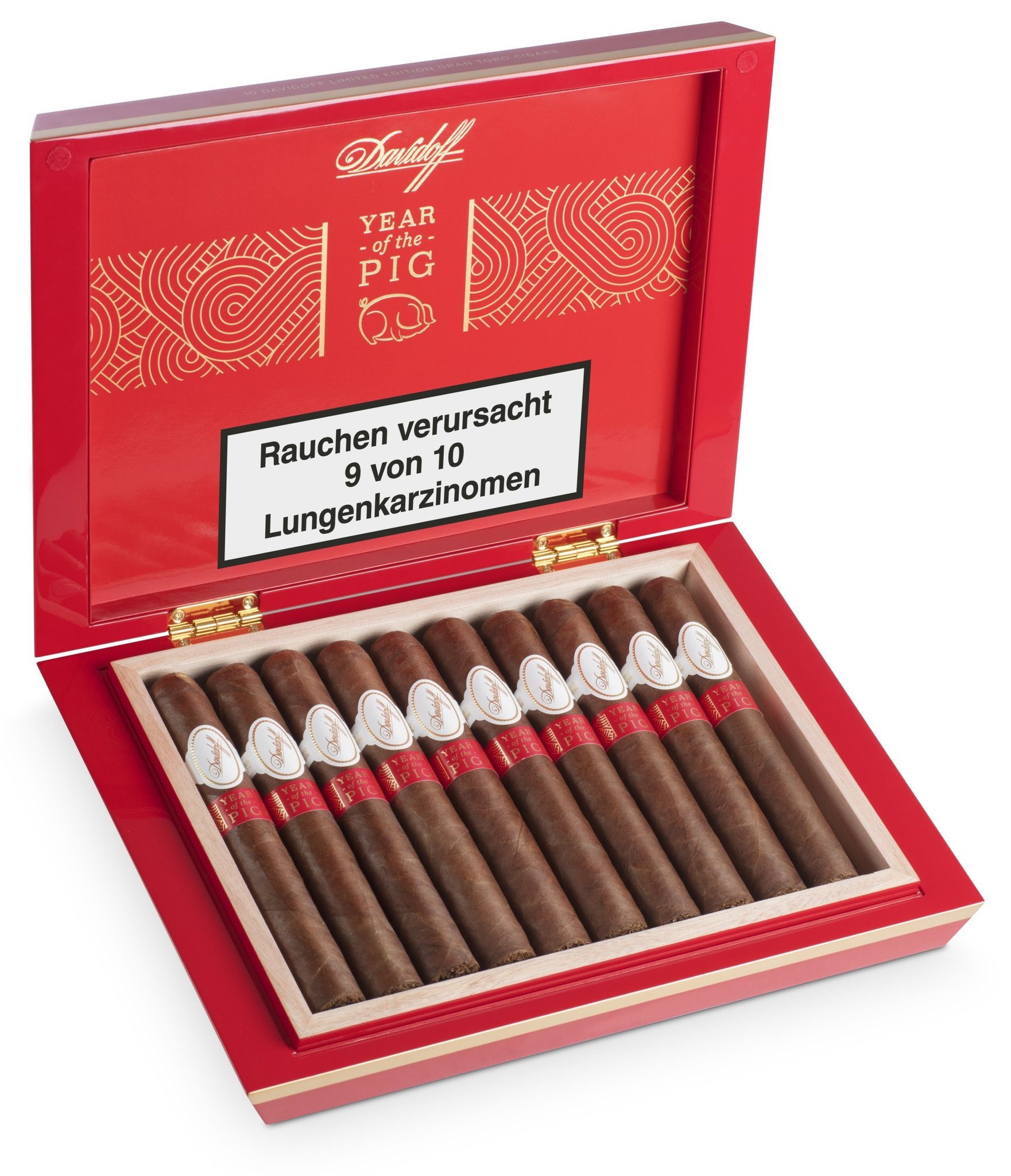 Davidoff Limited Editions Year of the Pig 2019 (Gran Toro) Kiste offen