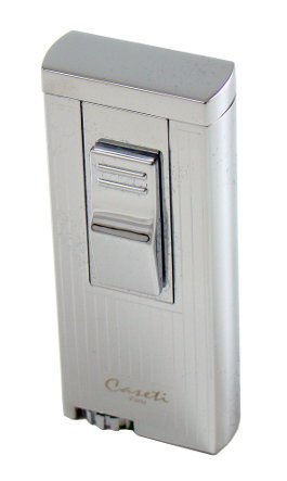 Caseti Paris Jetflame Feuerzeug Jetflame - Silber mit Streifen (28173 / 308-3)
