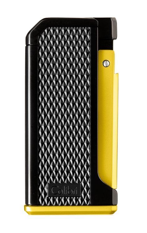 Colibri Monza I Zigarrenfeuerzeug Laser schwarz-gelb (293067)