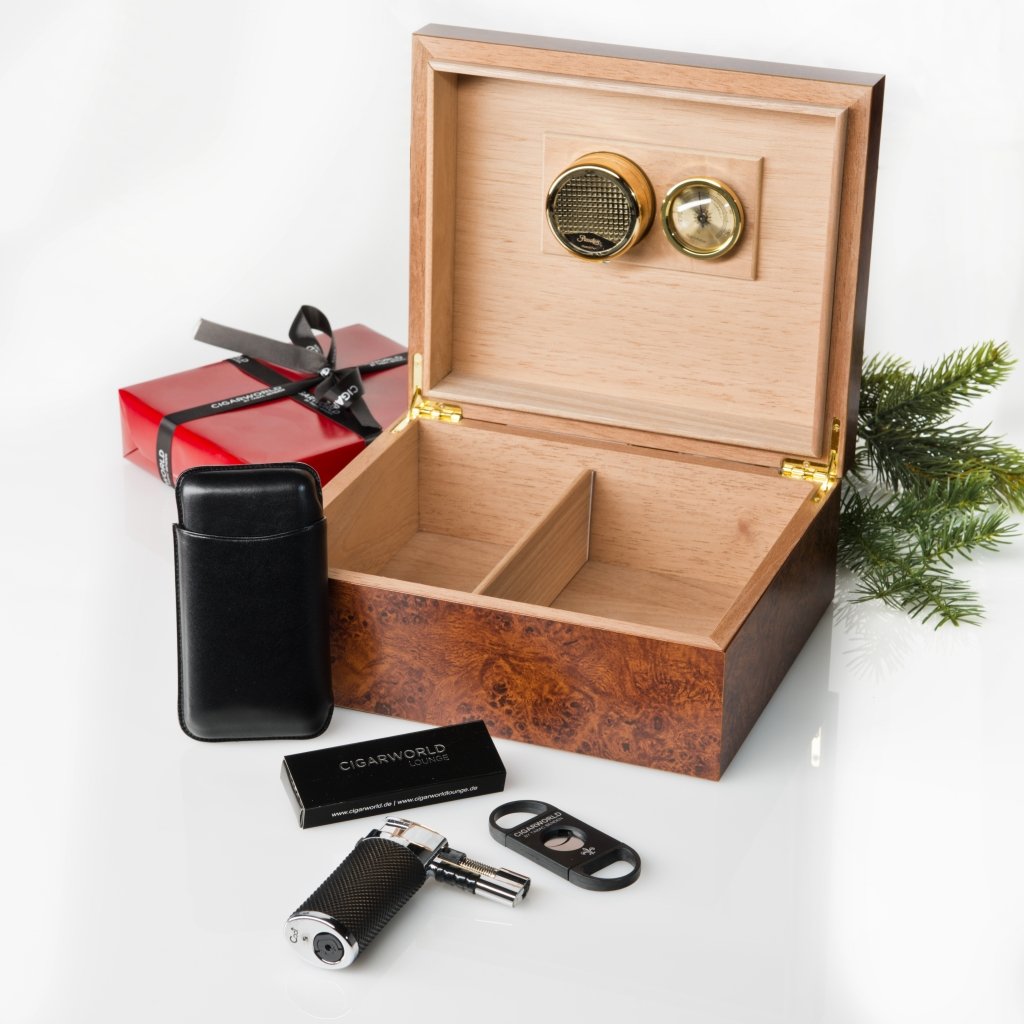  Passatore Humidor Geschenkset  (schwarz)