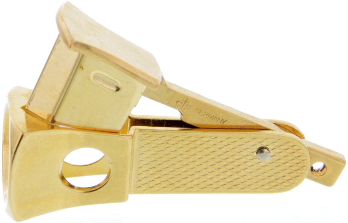 Wolfertz CTS V-Schnitt (Kerbschnitt) Zigarrenabschneider KLEIN kornguillochiert 