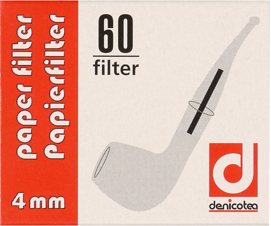 Denicotea Pfeifenfilter DENICOTEA 4 mm (60er Packung, entspricht Heibe Nr. 3) (101504)