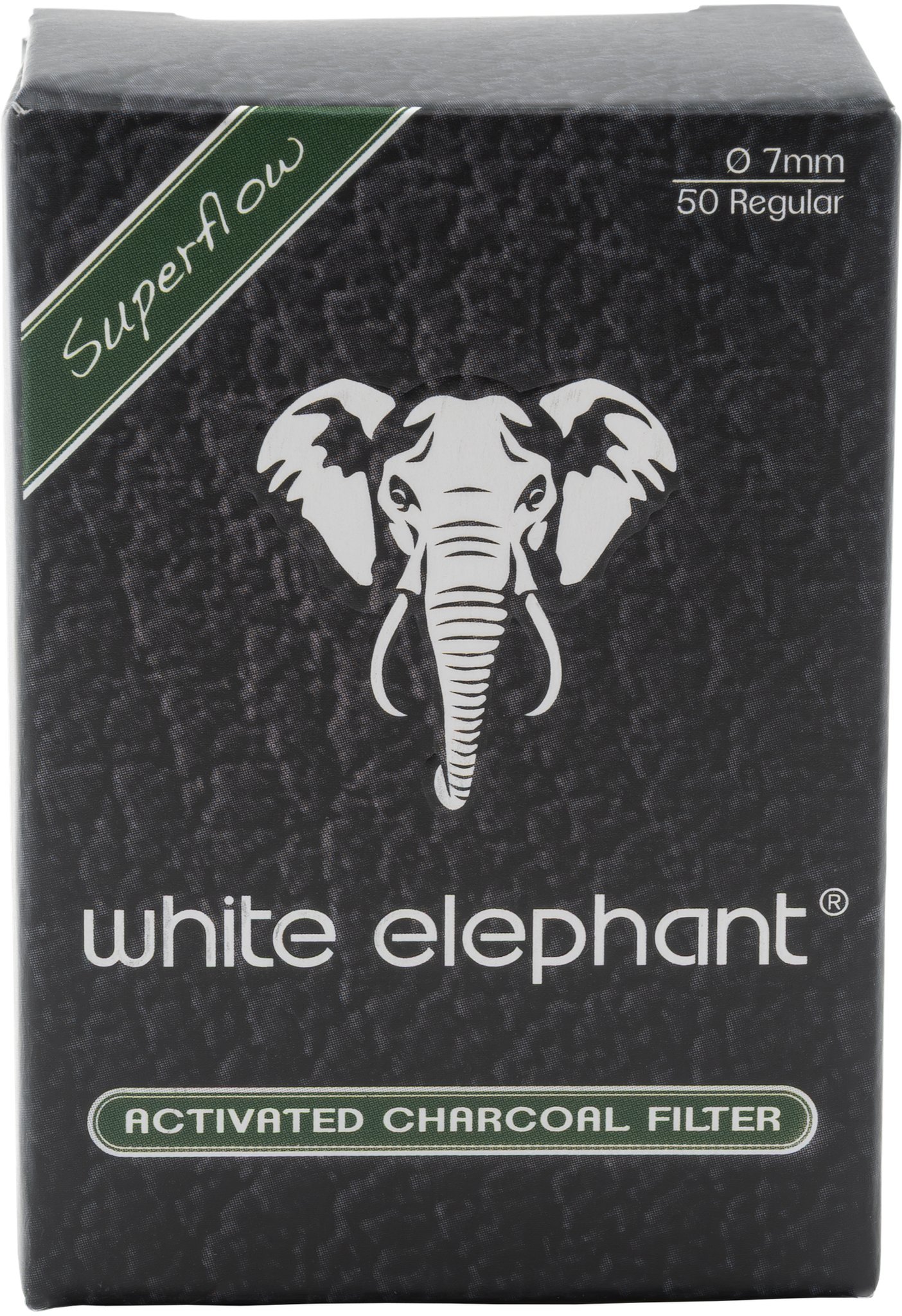 White Elephant Filter 7mm AKTIVKOHLE-Filter Superflow_frontal