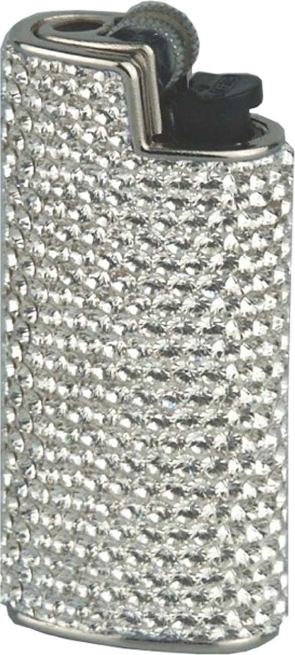 Bic Feuerzeughülle mit Swarovski-Steinen weiß (019221) Detailbild