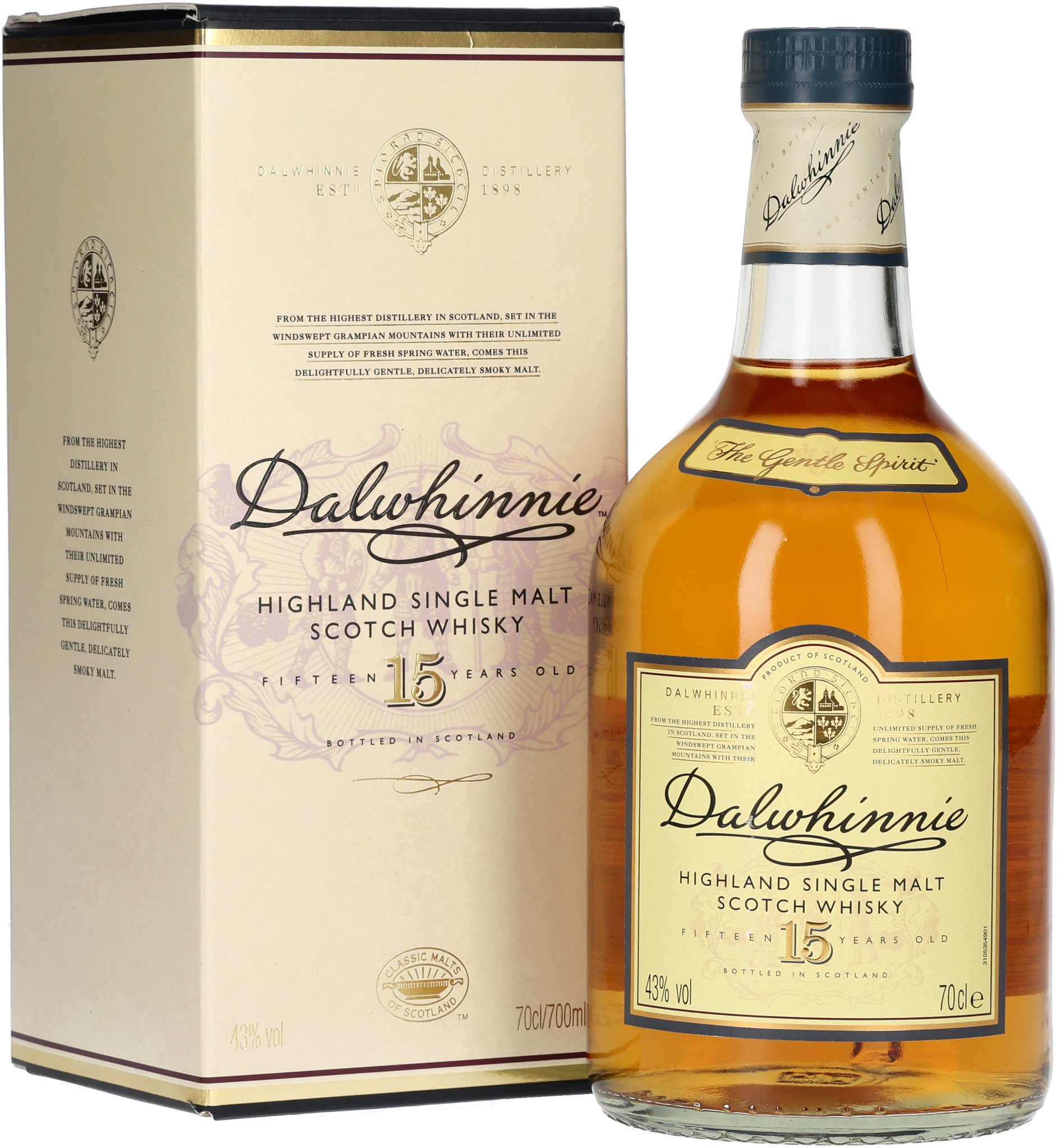 Dalwhinnie Whisky 15 Years_Flasche/Packung
