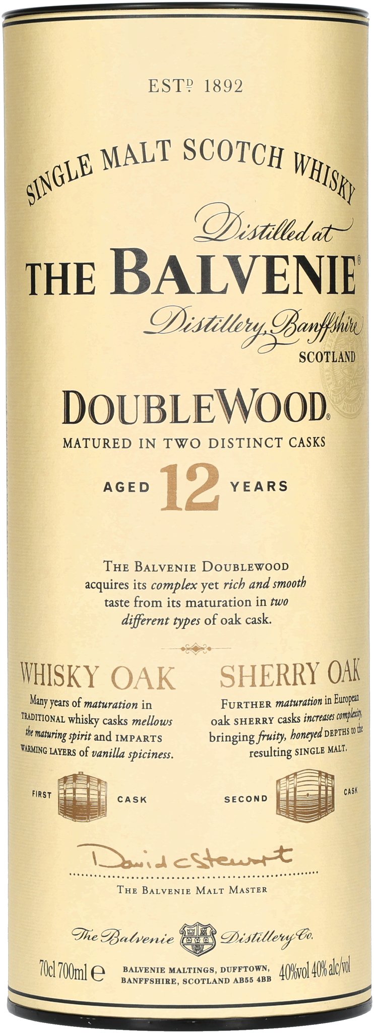 The Balvenie Single Malt Scotch Whisky Doublewood 12 Years (0,7 l / 40 % Vol.)_Packung