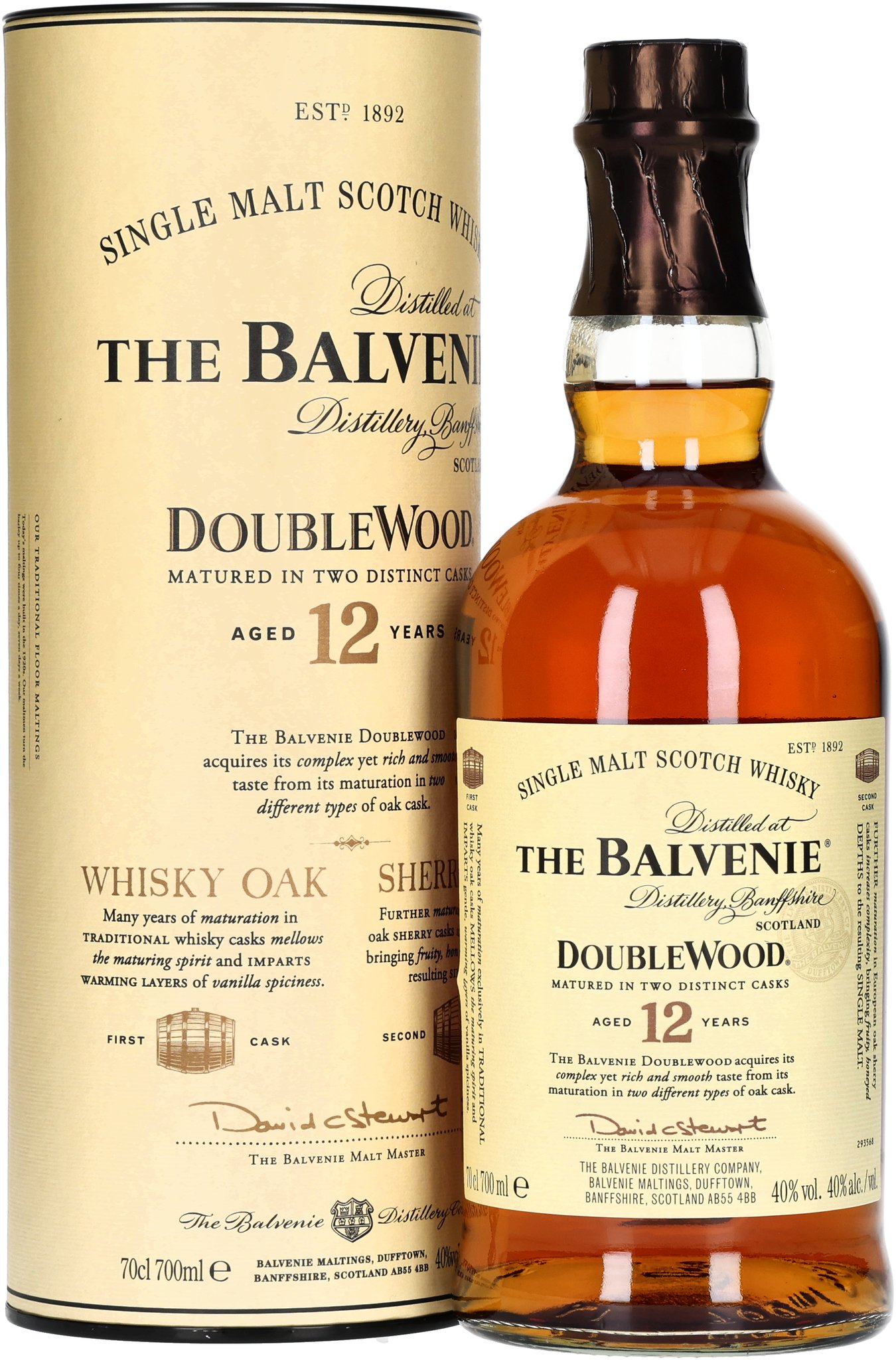 The Balvenie Single Malt Scotch Whisky Doublewood 12 Years (0,7 l / 40 % Vol.)_Flasche/Packung