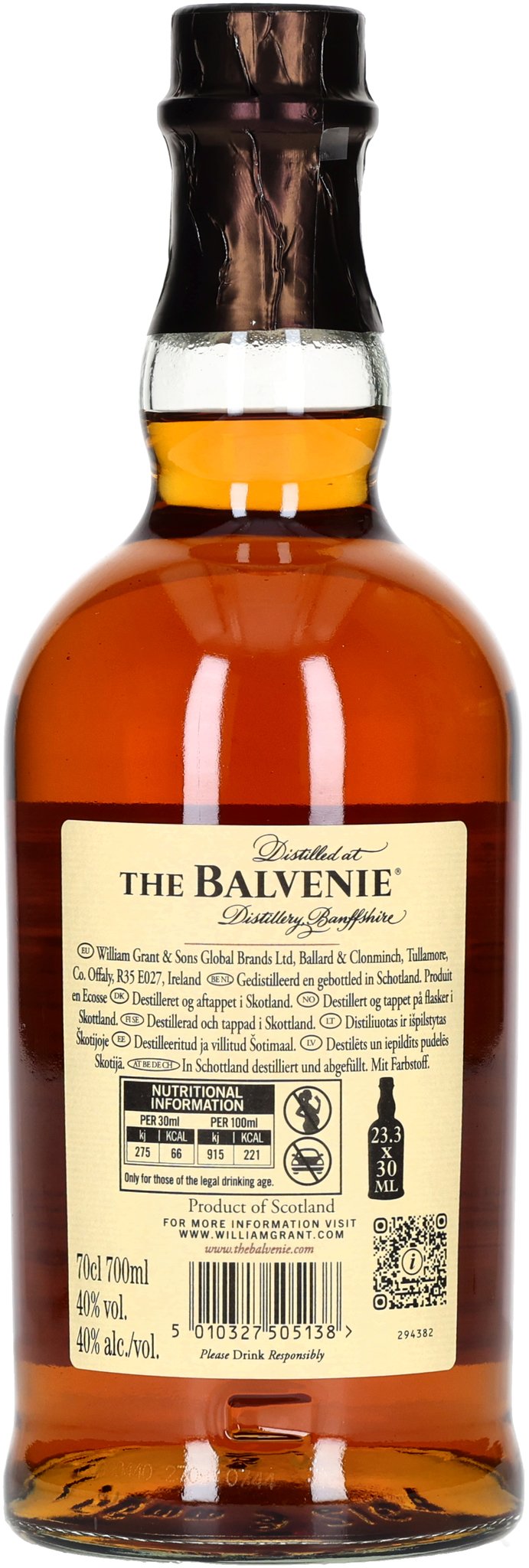 The Balvenie Single Malt Scotch Whisky Doublewood 12 Years (0,7 l / 40 % Vol.)_Flasche