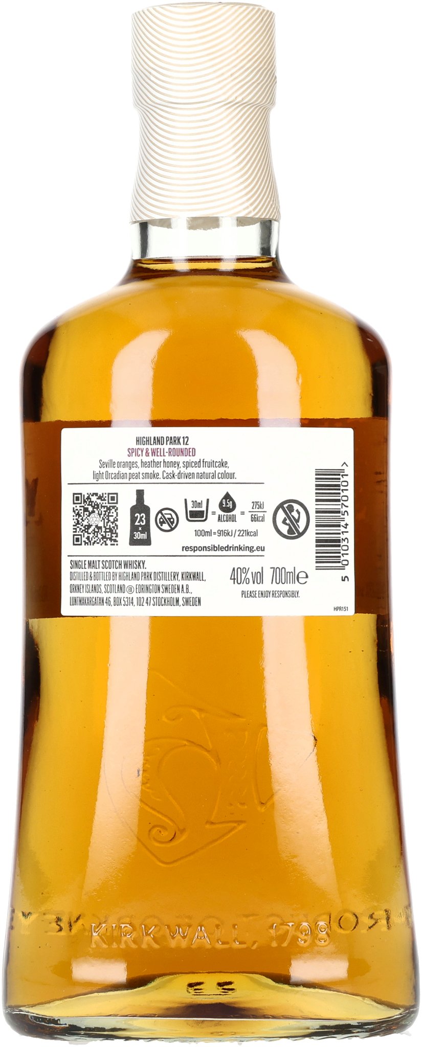 Highland Park Single Malt Whisky 12 Years (0,7 l / 40 % Vol.) (3858)(neu)_02