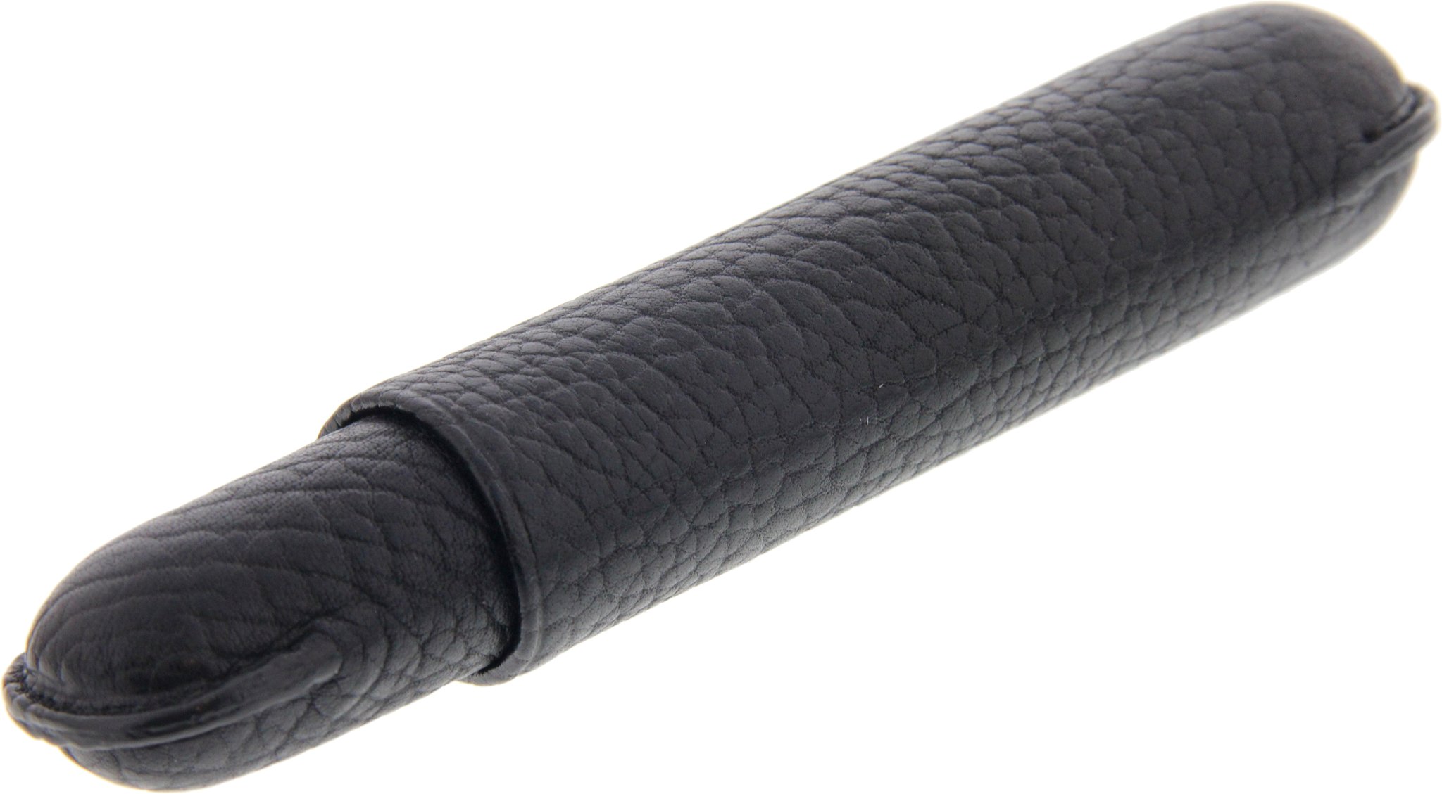 Martin Wess Premium Lederetui - Karabut Black 1er Robusto (590-1) liegend