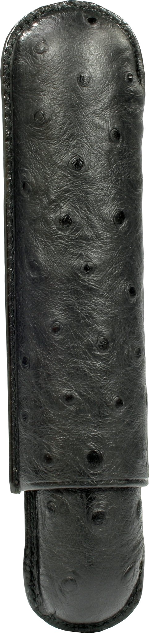 Martin Wess Premium Lederetui - Strauß (Austriche) Black 1er Robusto Strauß (590-1)