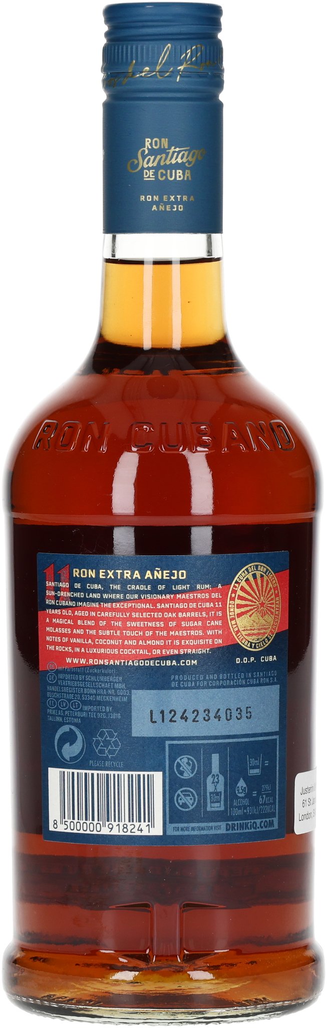 Santiago de Cuba Rum Superior Anejo 11 Anos (0,7 l / 40 % vol.)_Flasche