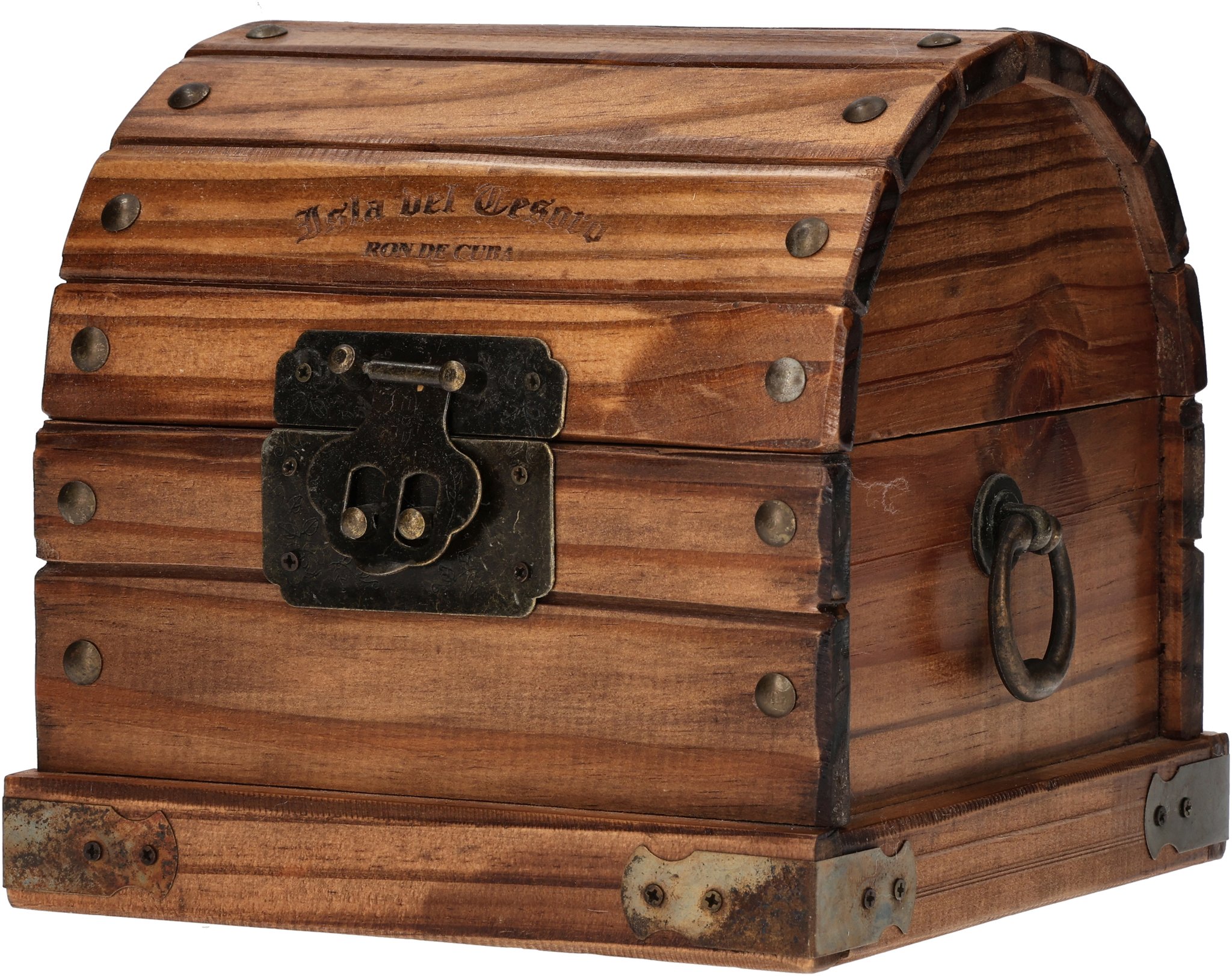 Santiago de Cuba Rum Isla del Tesoro Ron Extra Añejo Wooden Box (0,7 l / 40 % vol.)_Box