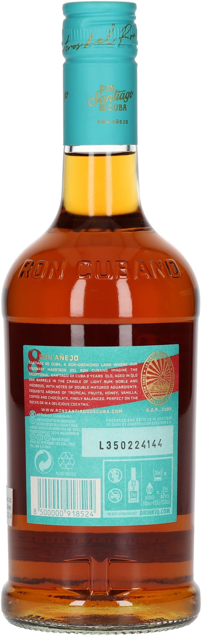 Santiago de Cuba Rum Anejo 8 Anos (0,7 l / 40 % vol.)_Flasche