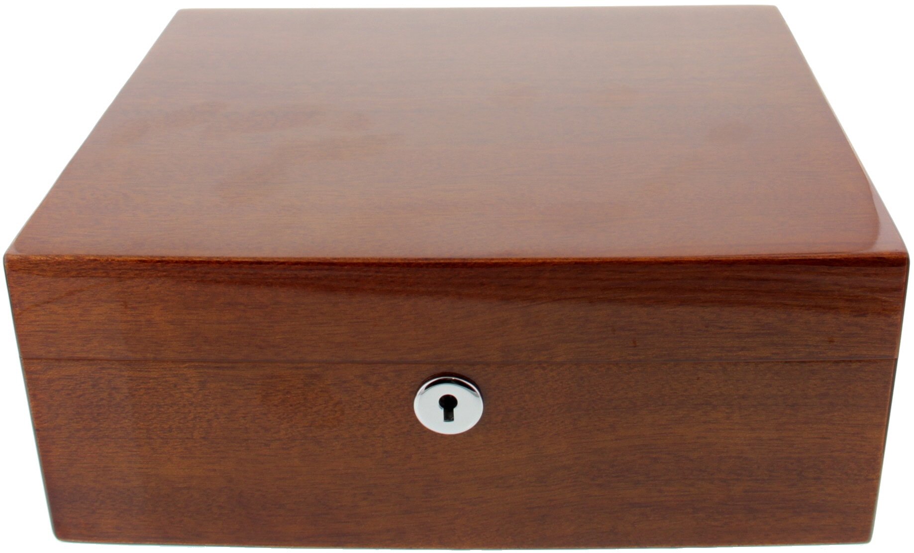 Basic Design-Humidor (Hellbraun) 35-40 Zigarren incl. 50er Befeuchter und Hygrom