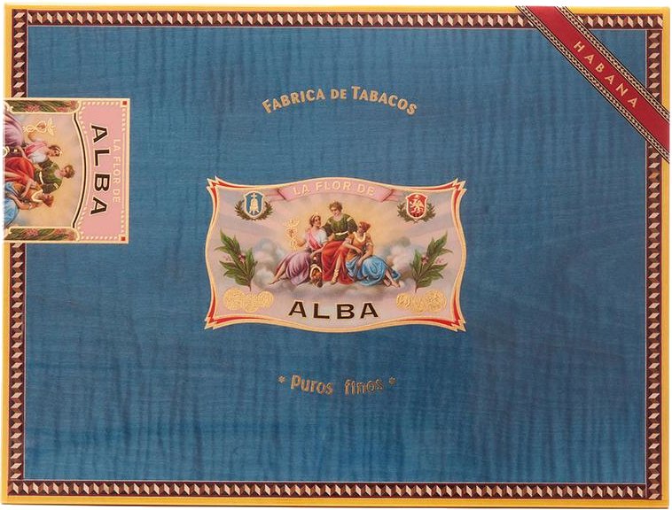 Elie Bleu Collection Alba Humidor für 200 Cigarren Sykomore Maserung (Blau) Draufsicht