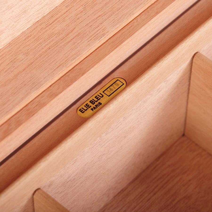 Elie Bleu Collection Alba Humidor für 200 Cigarren Sykomore Maserung (Blau) Detailbild 2
