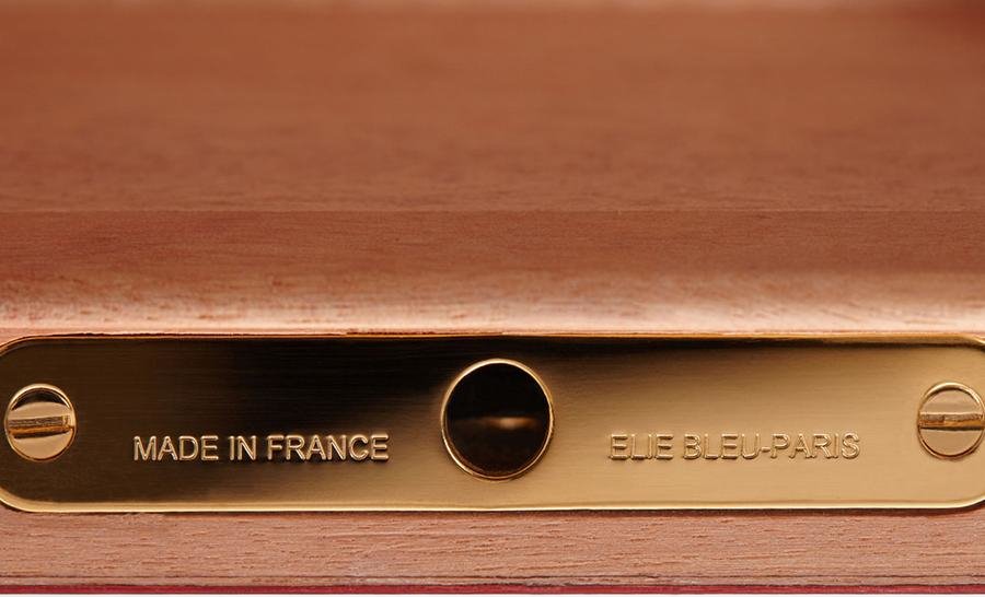 Elie Bleu Collection Alba Humidor für 200 Cigarren Sykomore Maserung (Blau) Detailbild 5