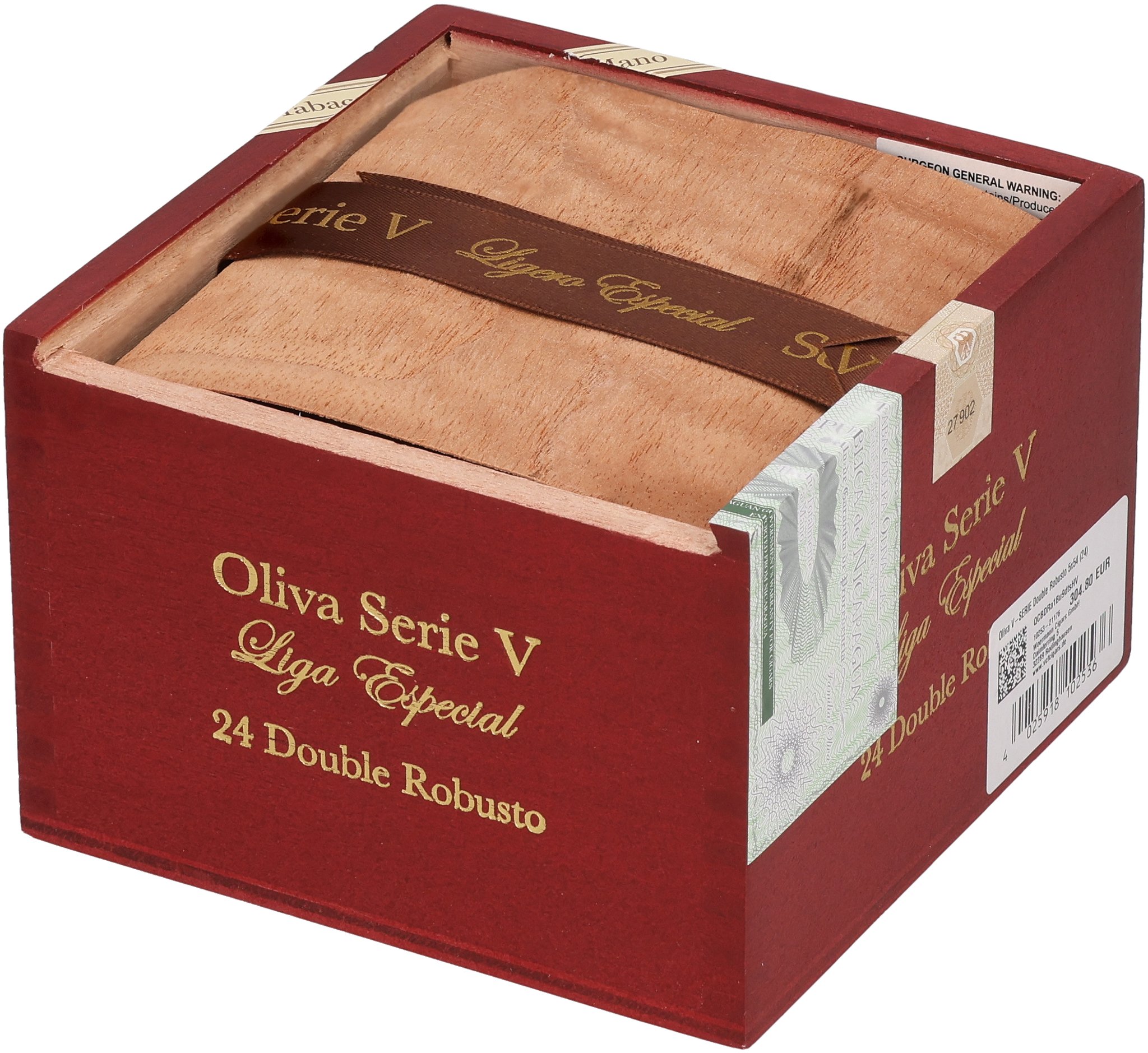 V Double Robusto box open