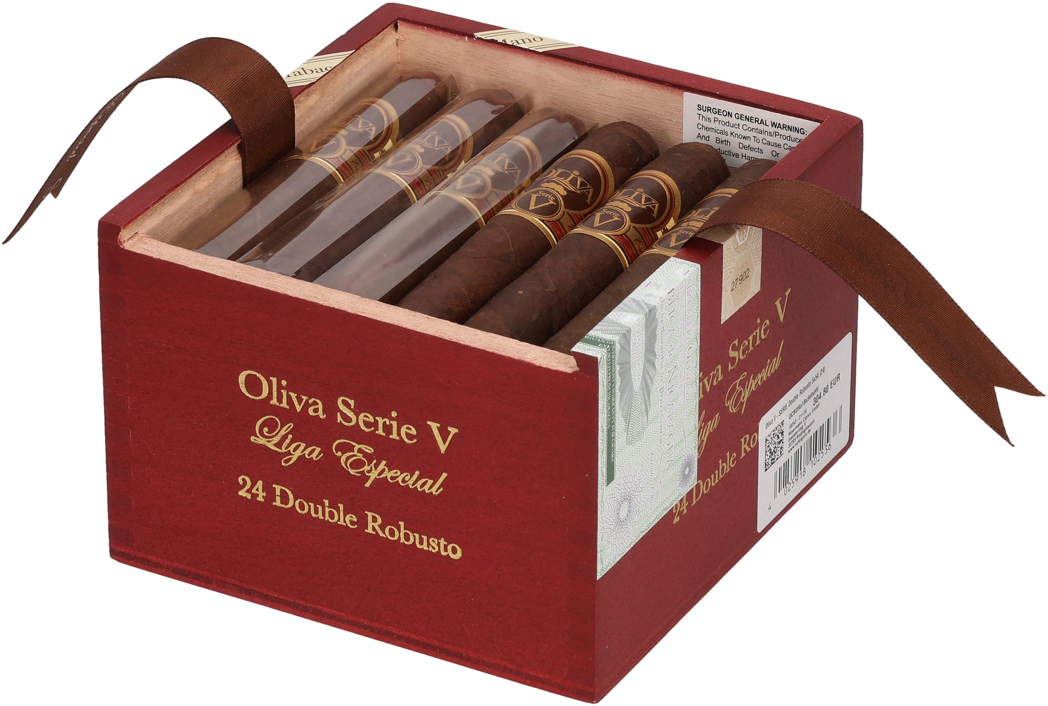 V Double Robusto box open 2
