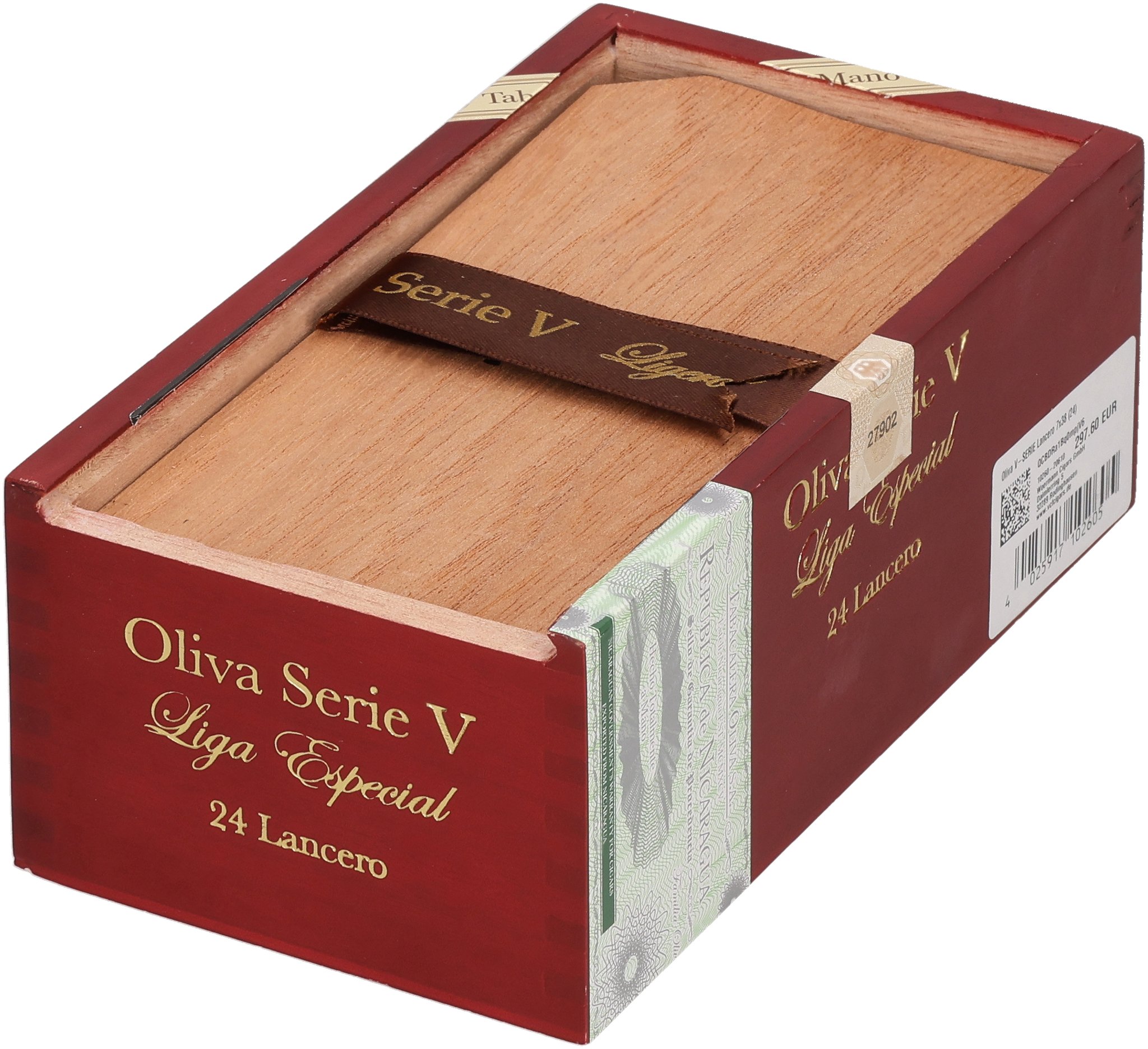 V Lancero box open