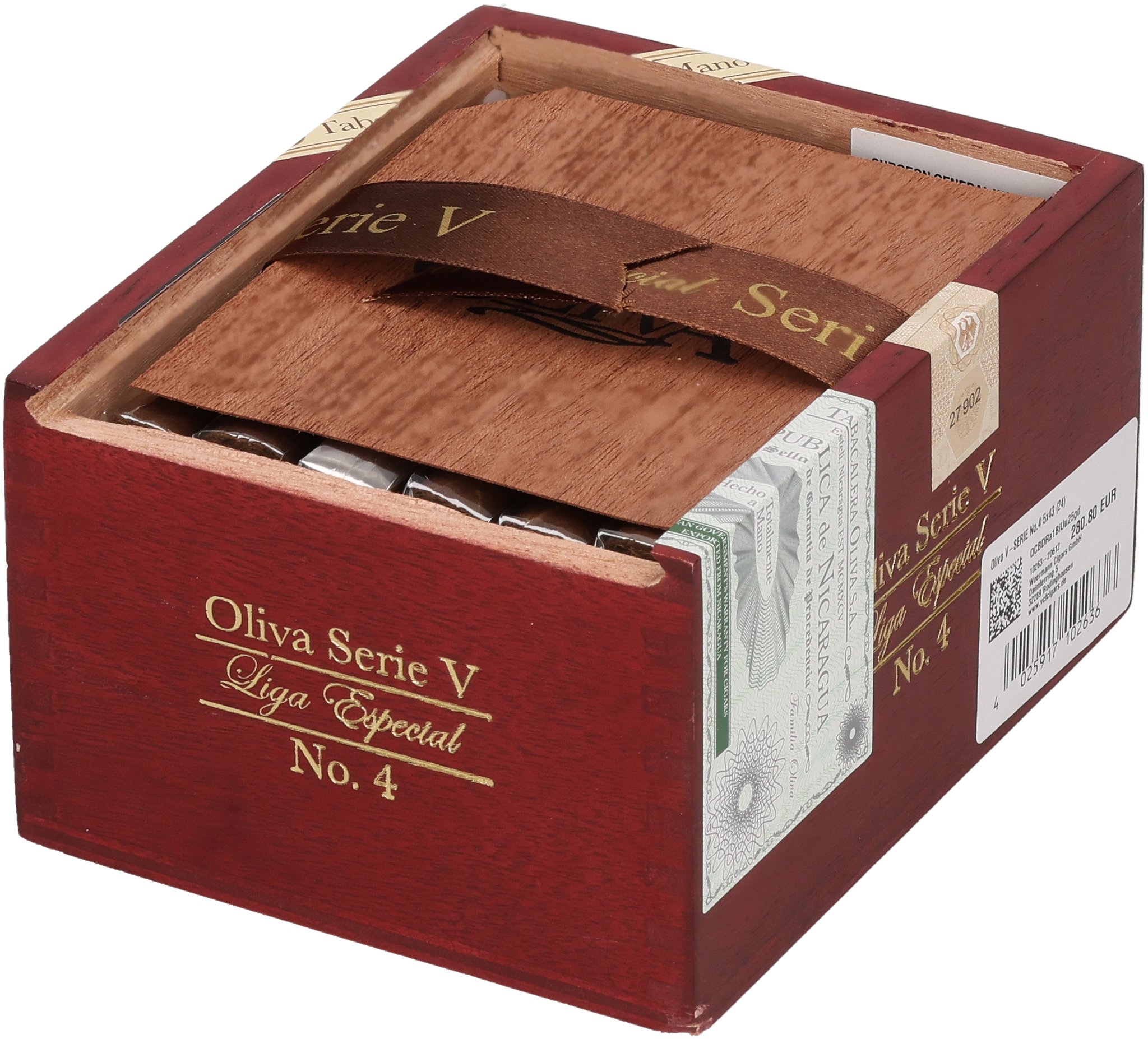 V No. 4 box open