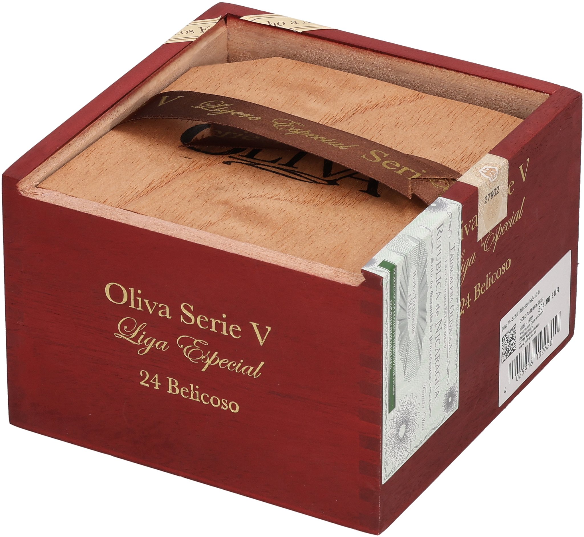 V Belicoso box open