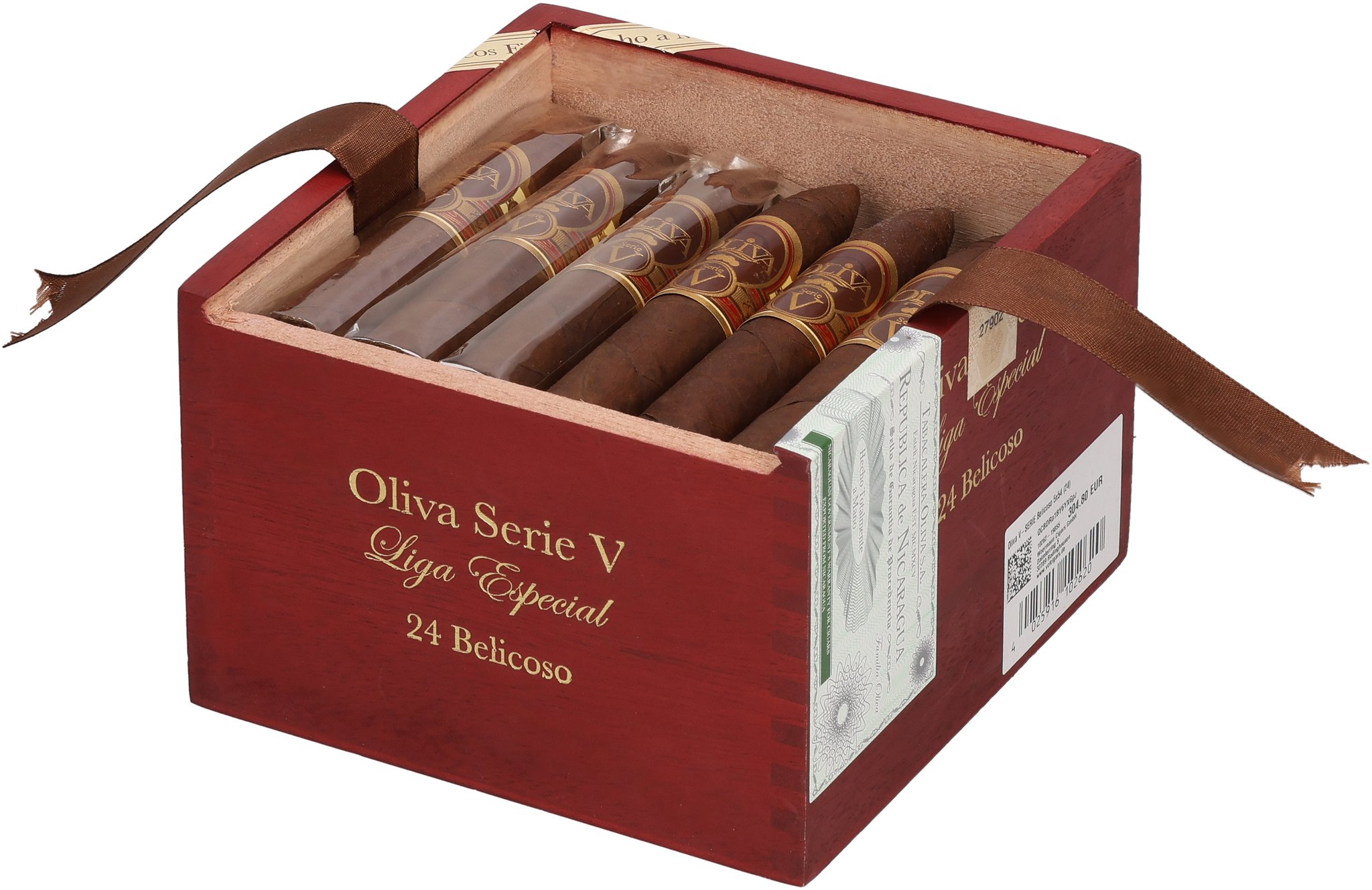 V Belicoso box open 2