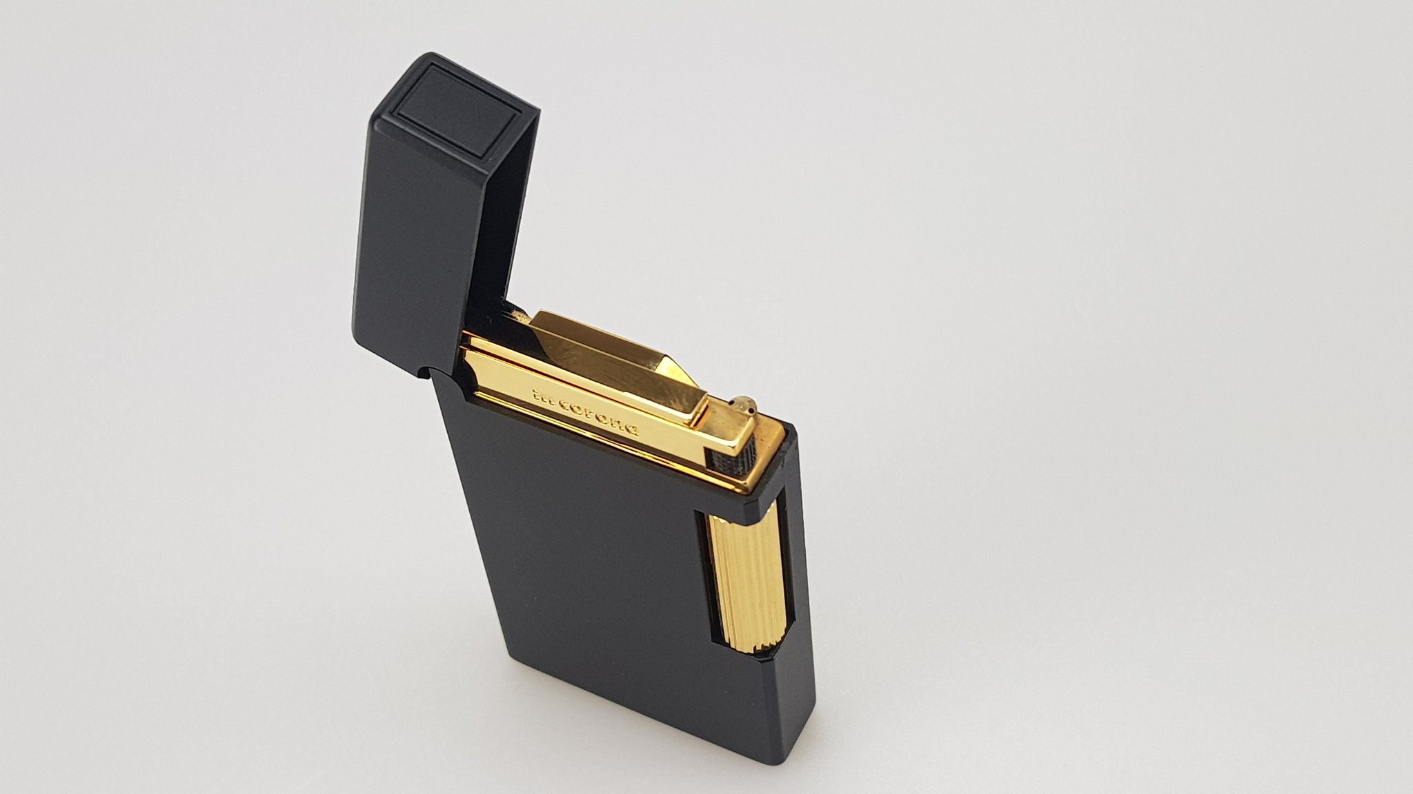 Double Corona Vergoldetes Messing/ schwarz matt von Oben