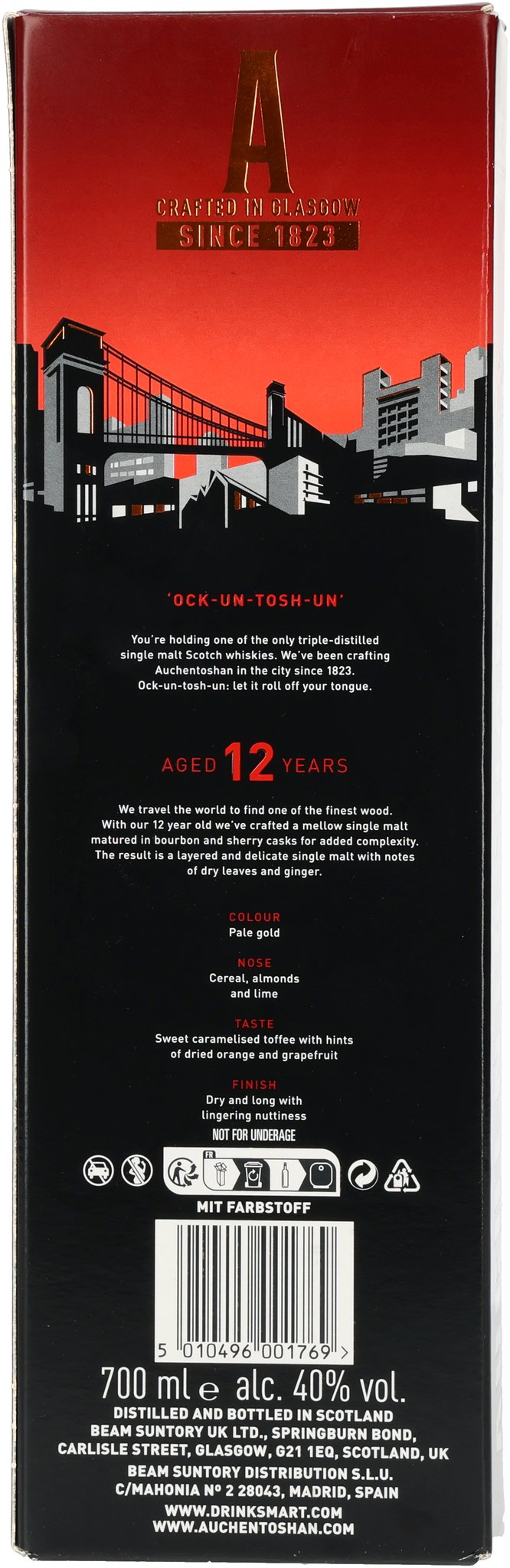 Auchentoshan Whisky 12 years (0,7 l / 40 % Vol.)_Packung