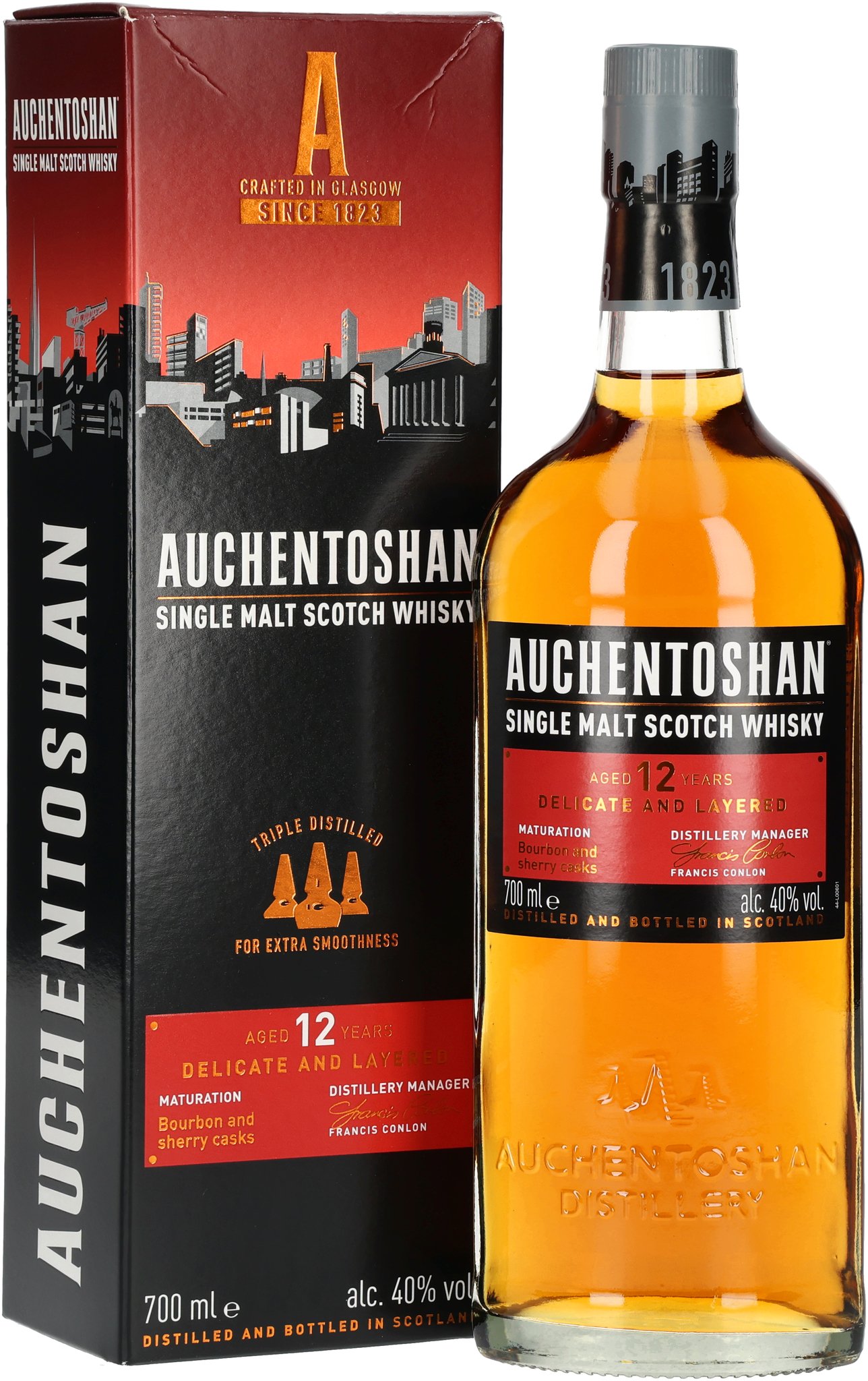 Auchentoshan Whisky 12 years (0,7 l / 40 % Vol.)_Flasche/Packung
