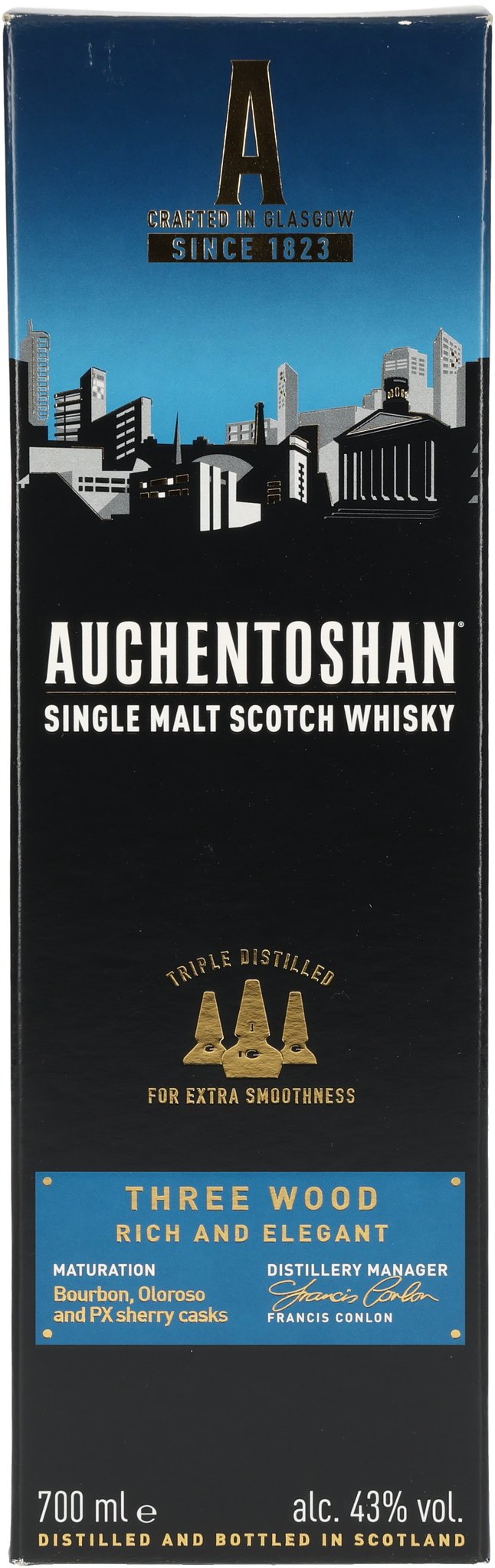Auchentoshan Whisky Three Wood (0,7 l / 43 % Vol.)_Packung