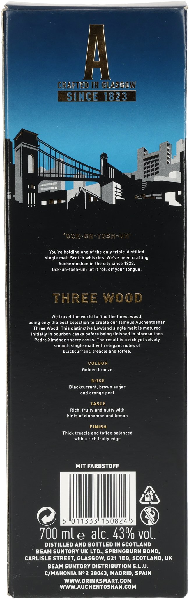 Auchentoshan Whisky Three Wood (0,7 l / 43 % Vol.)_Packung